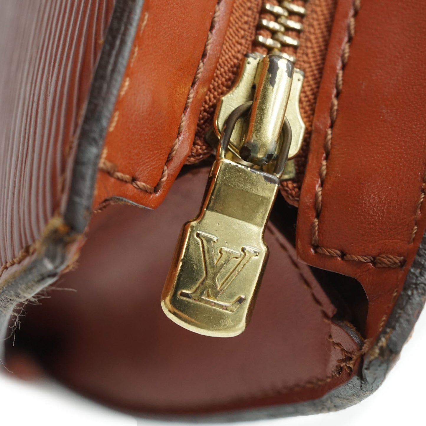 Brown Epi Leather Saint Jacques Tote Bag PM