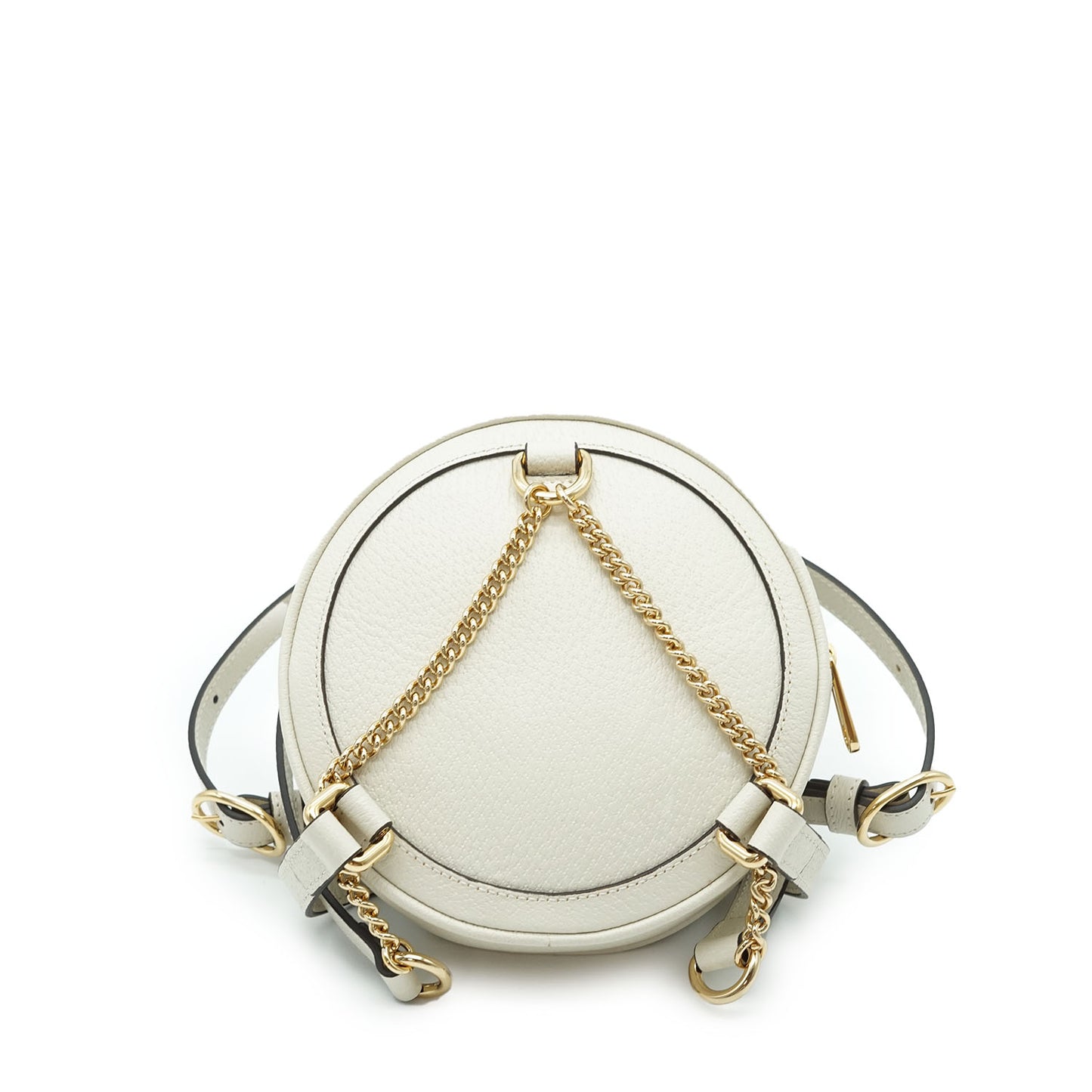 Ophidia GG White Mini Supreme Rounded Backpack
