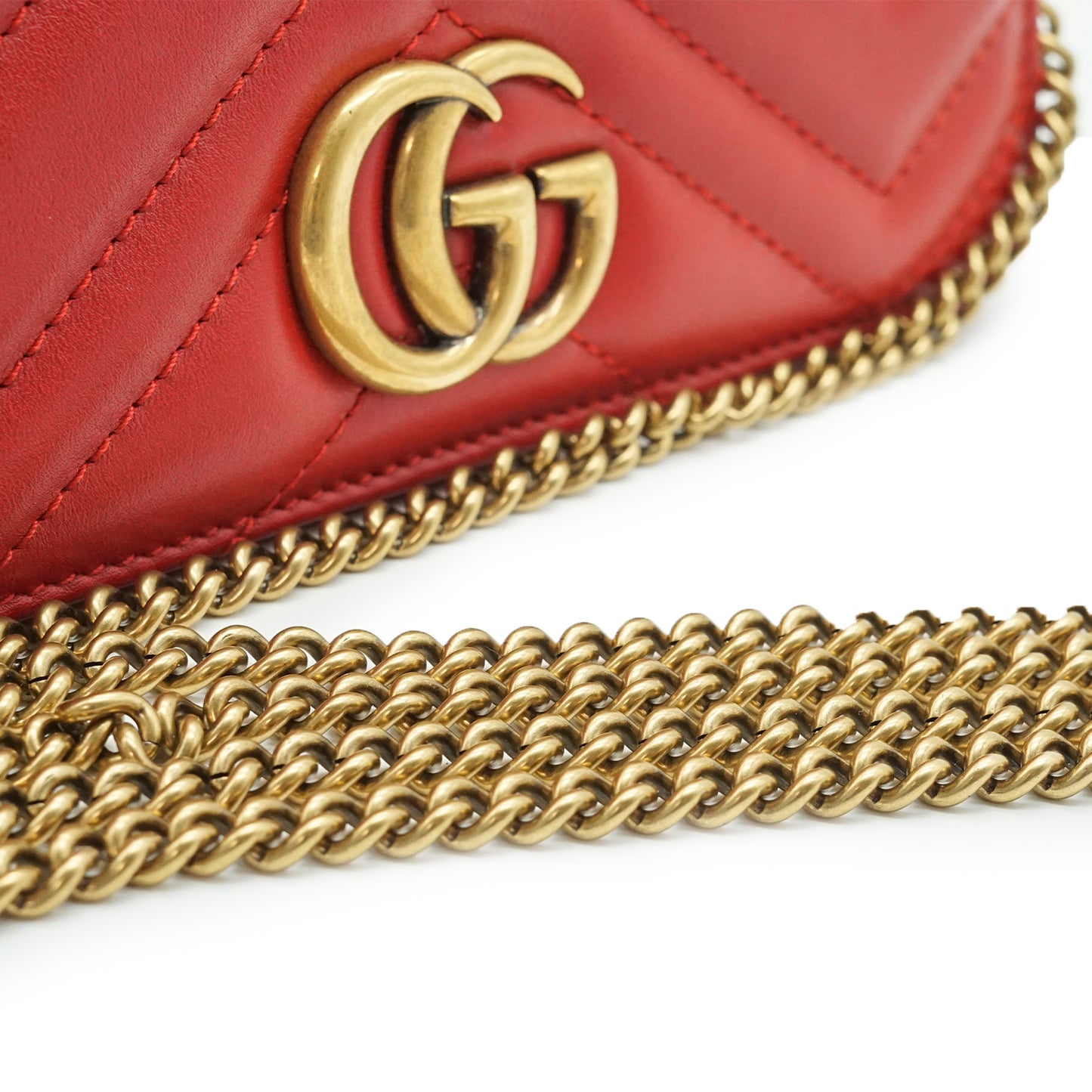 Gucci GG Marmont Mini Calfskin Matelasse Shoulder Bag Model Number 488426