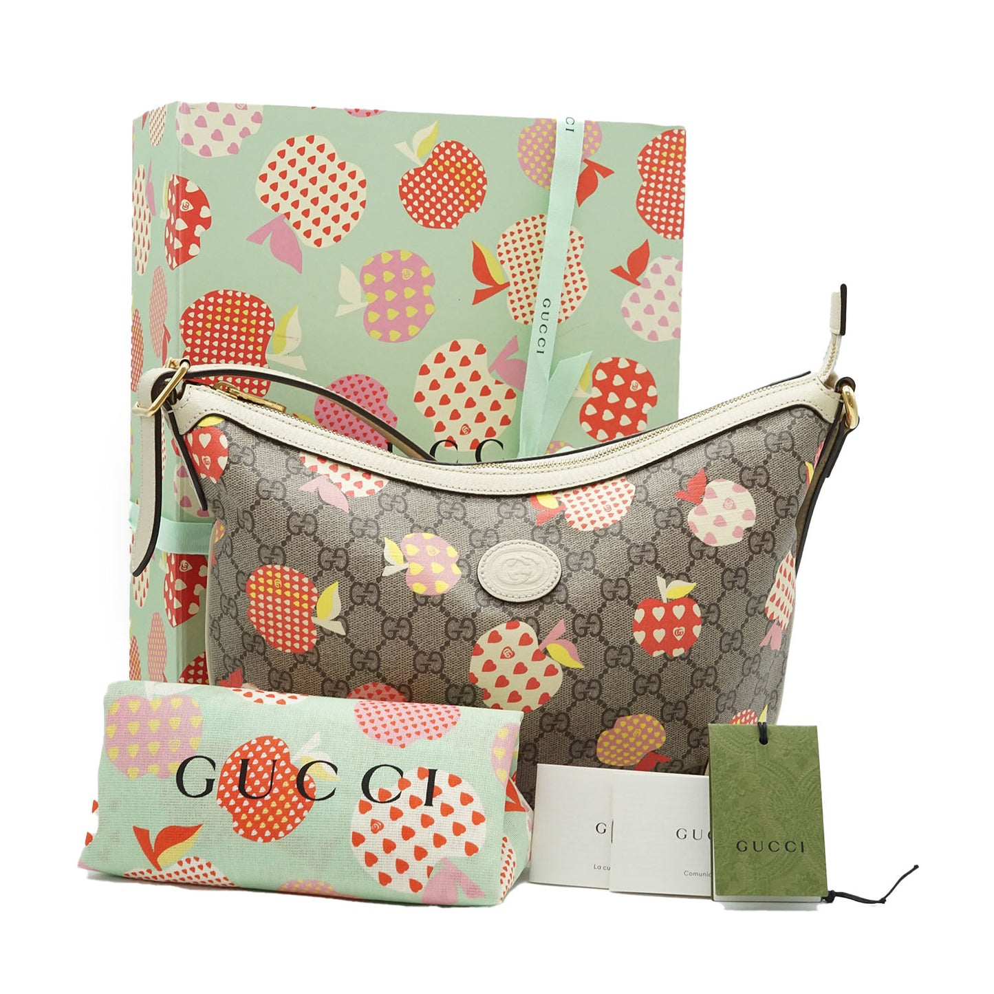 Gucci GG Monogram Apple Motif Shoulder Bag