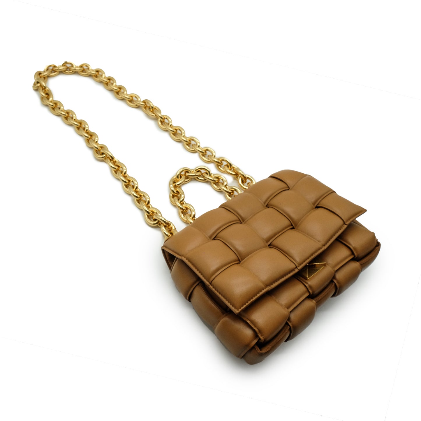 Padded Cassette Chain Shoulder Bag