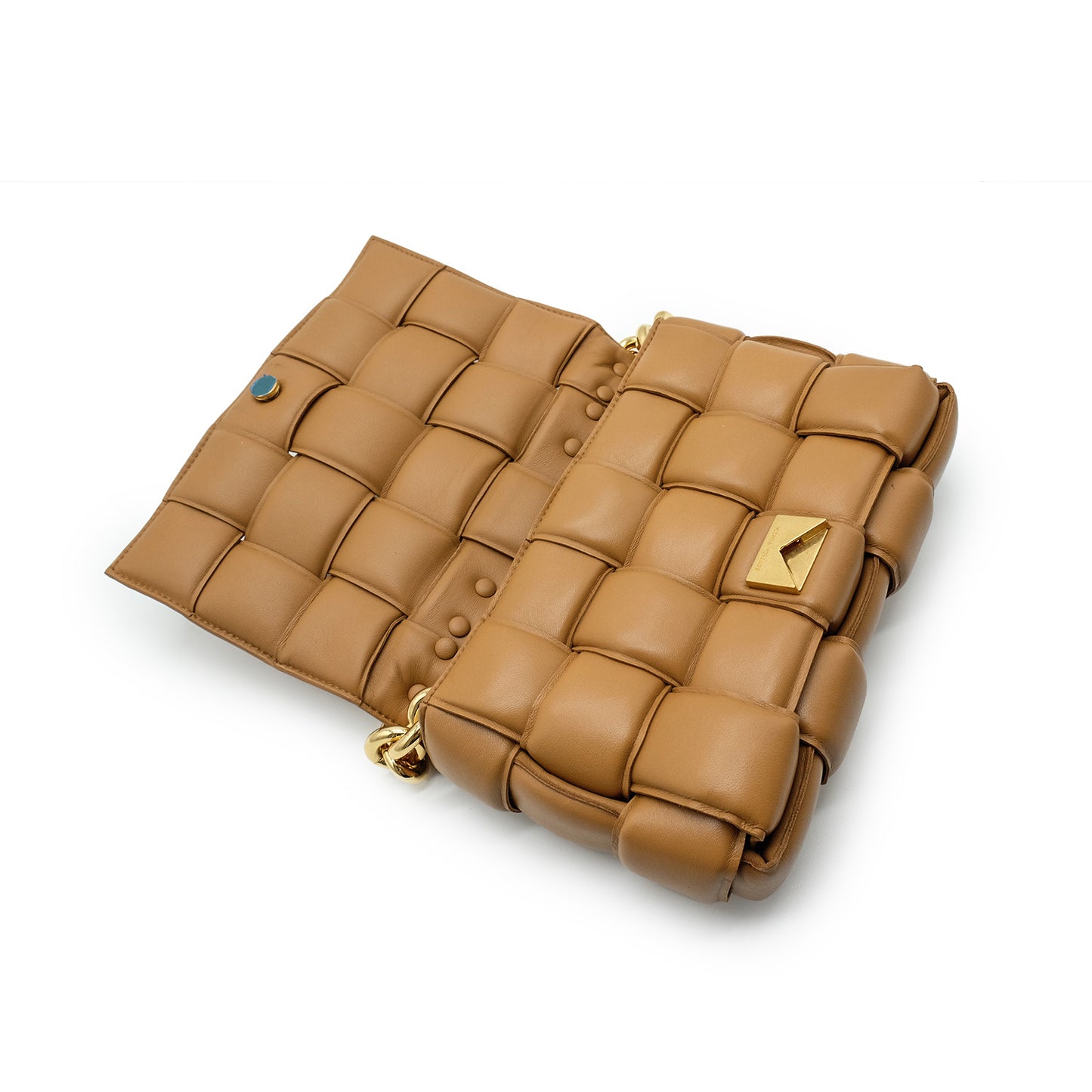 Padded Cassette Chain Shoulder Bag