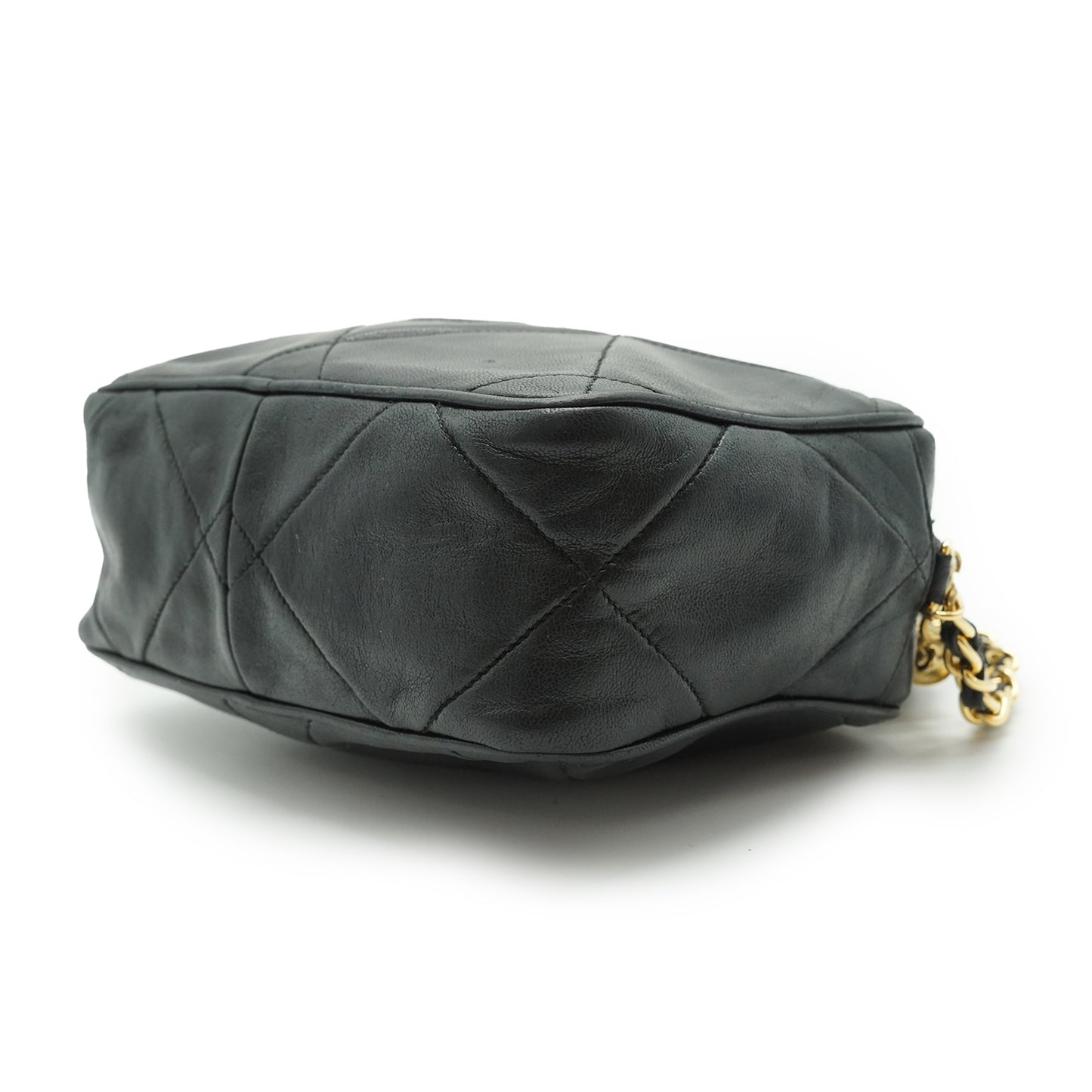 Vintage Diamond CC Camera Bag Quilted Leather