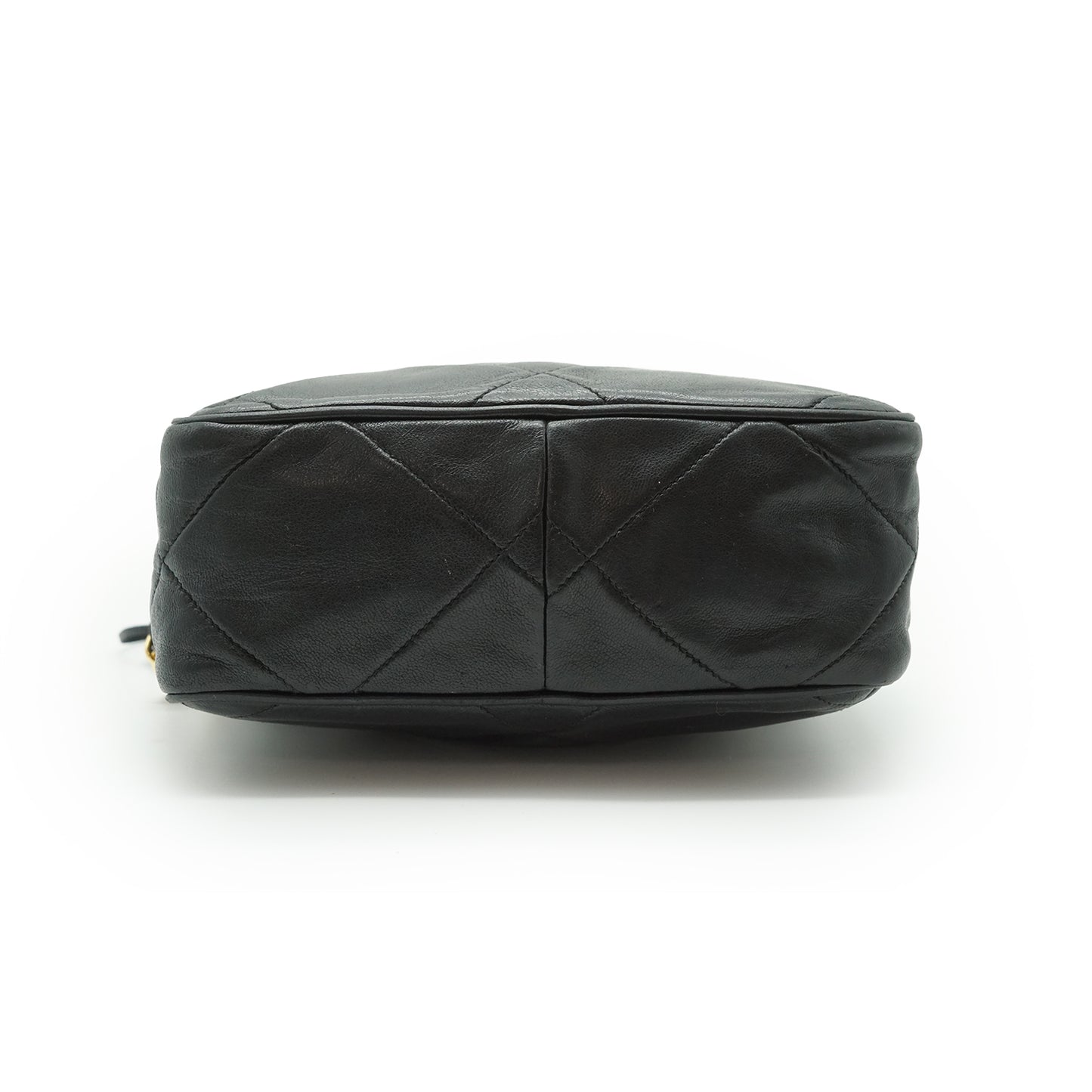 Vintage Diamond CC Camera Bag Quilted Leather