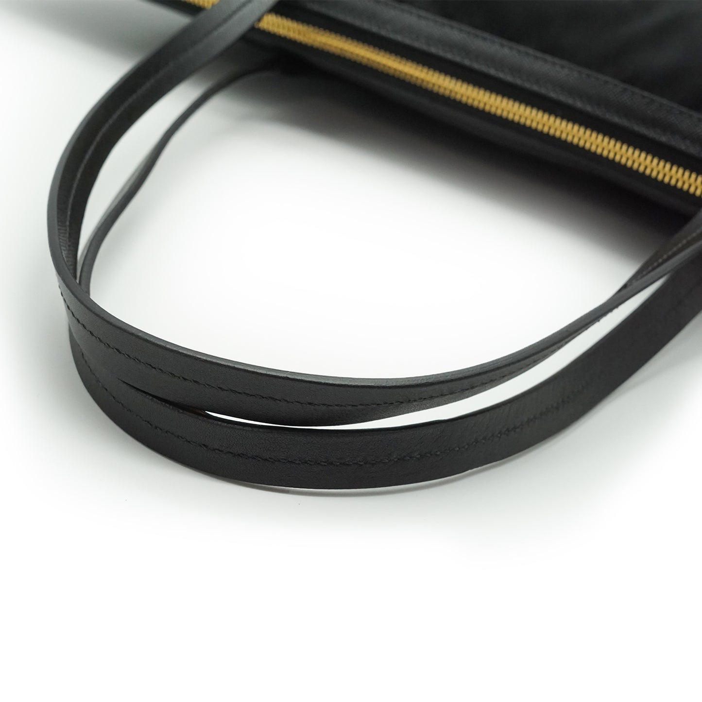 Tessuto Nylon + Saffin Leather tote bag