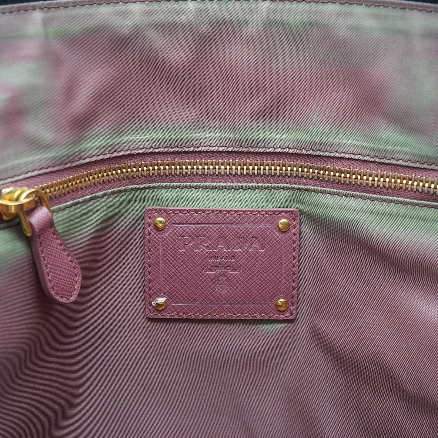 Tessuto Nylon + Saffin Leather tote bag
