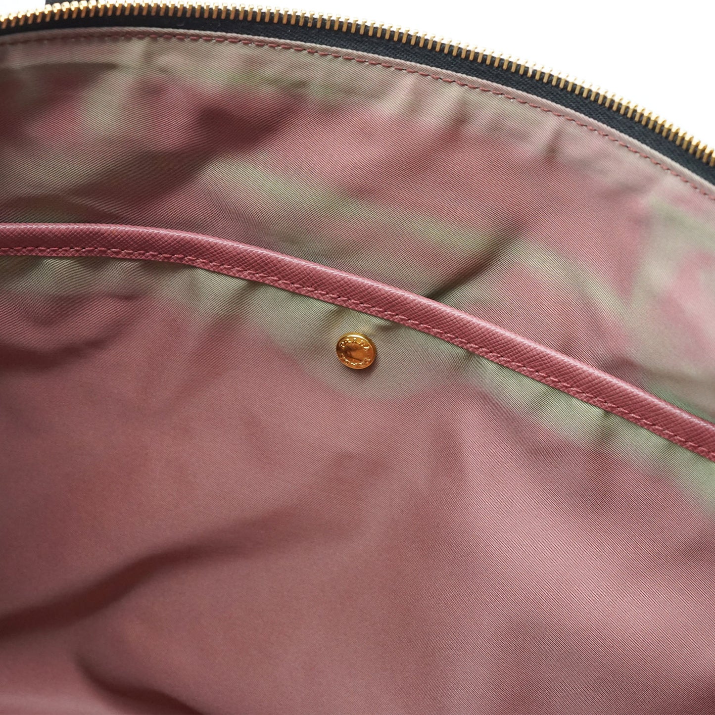Tessuto Nylon + Saffin Leather tote bag