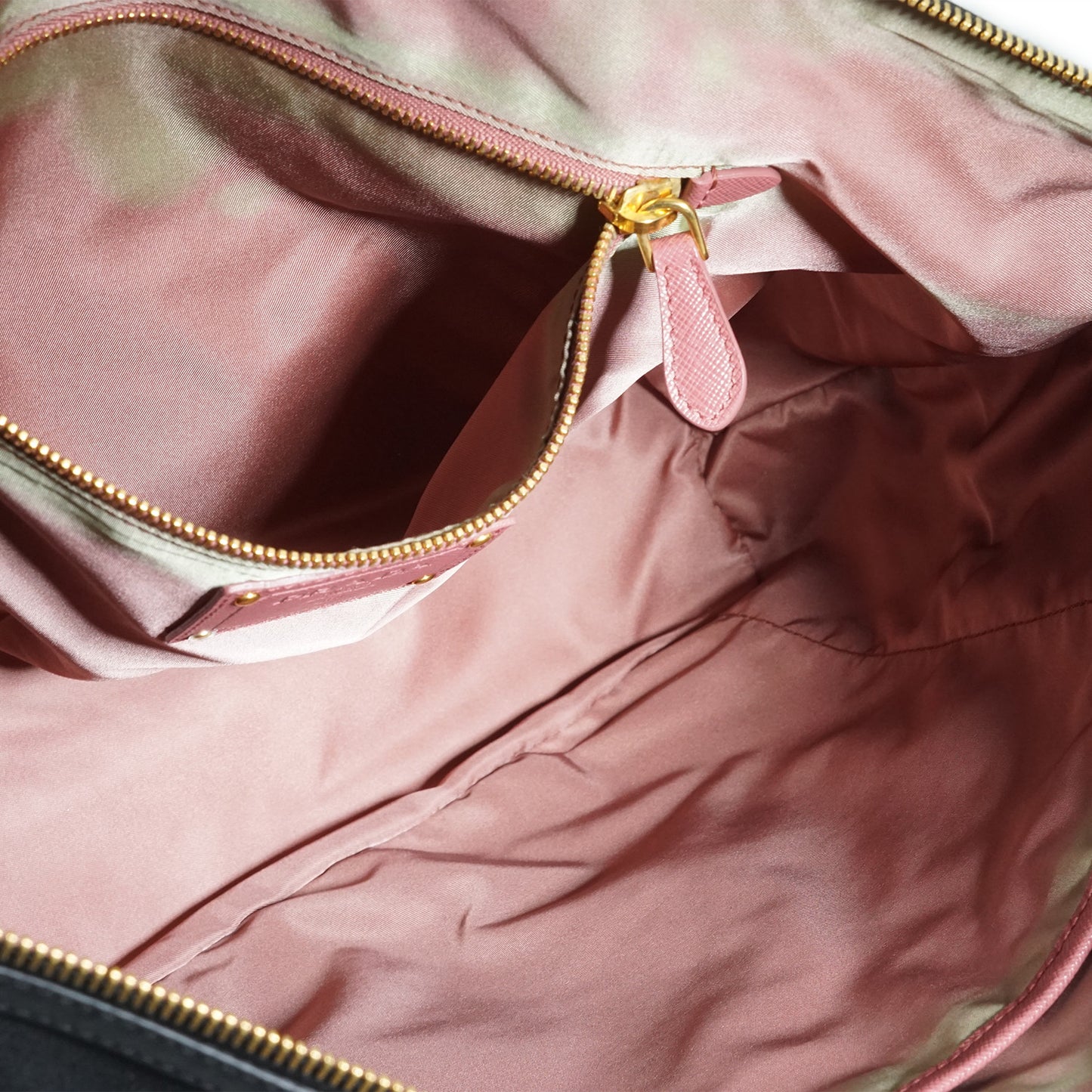 Tessuto Nylon + Saffin Leather tote bag