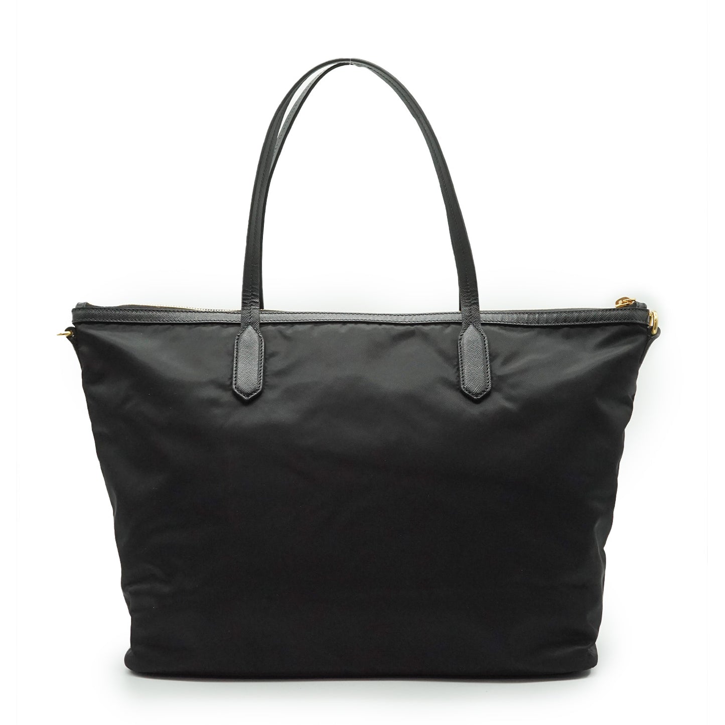 Tessuto Nylon + Saffin Leather tote bag