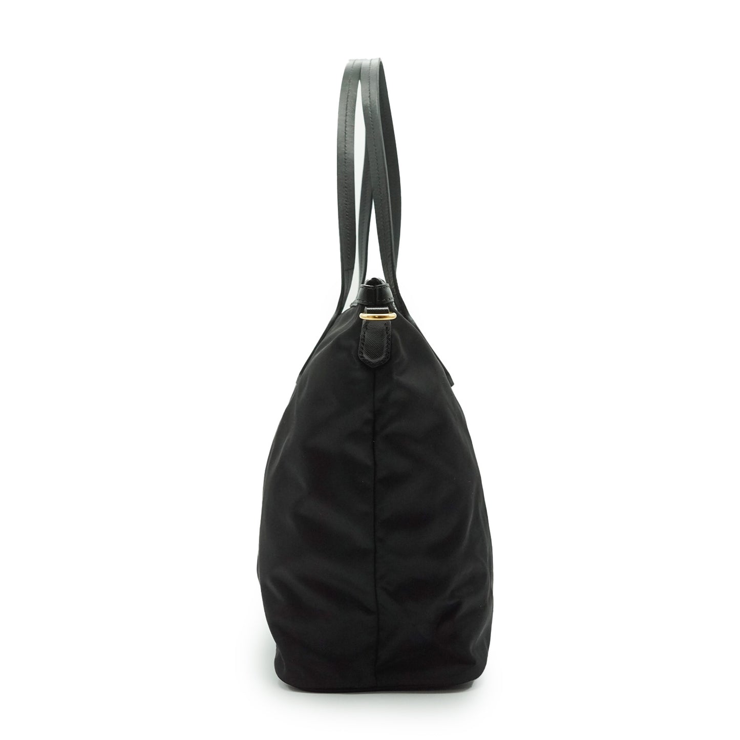 Tessuto Nylon + Saffin Leather tote bag