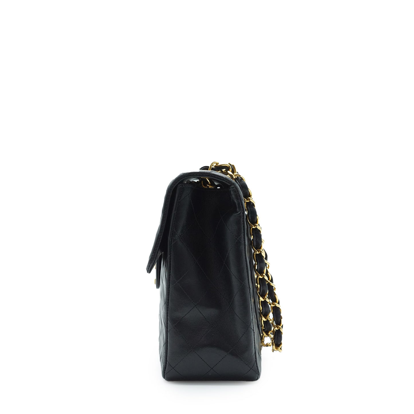 Maxi Jumbo Matelasse 34 Lambskin Chain Single Flap Shoulder Bag
