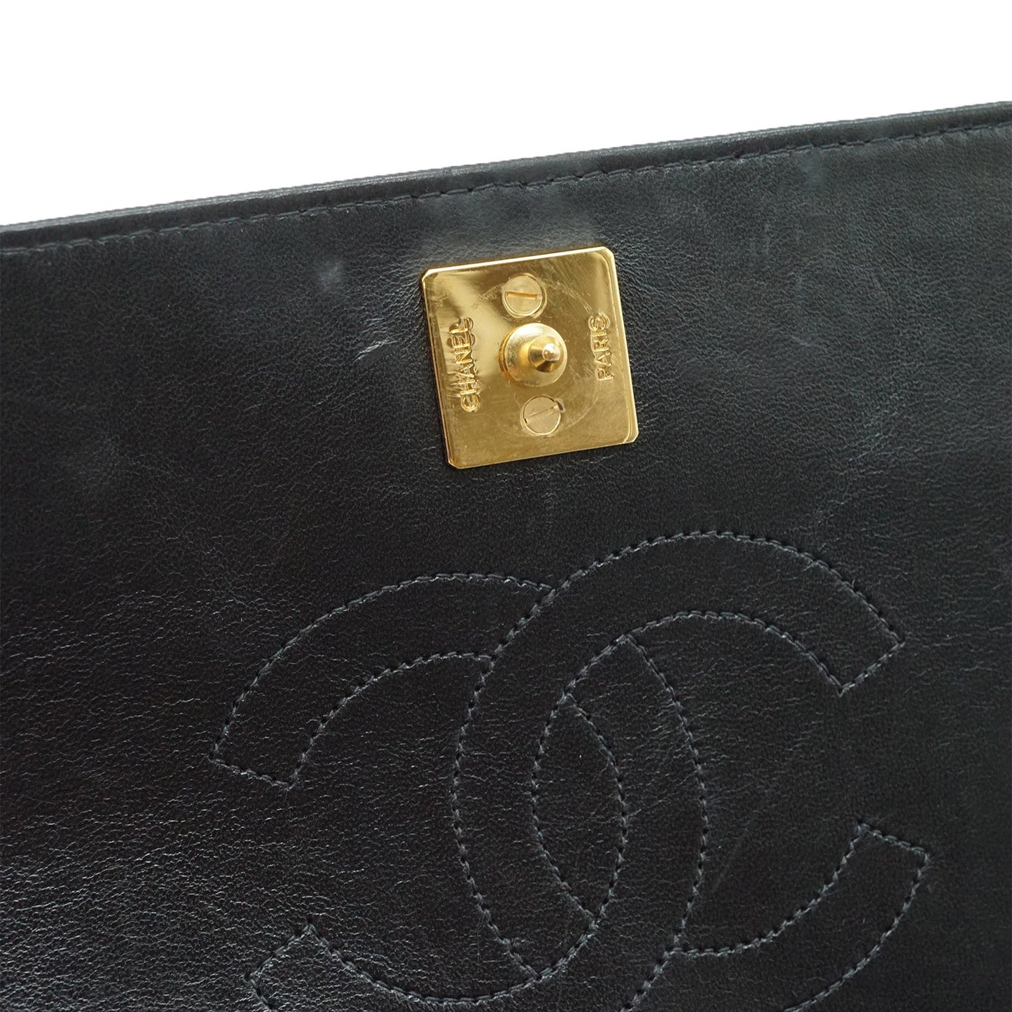 Matelasse Single Flap Push Lock Chain Shoulder Bag
