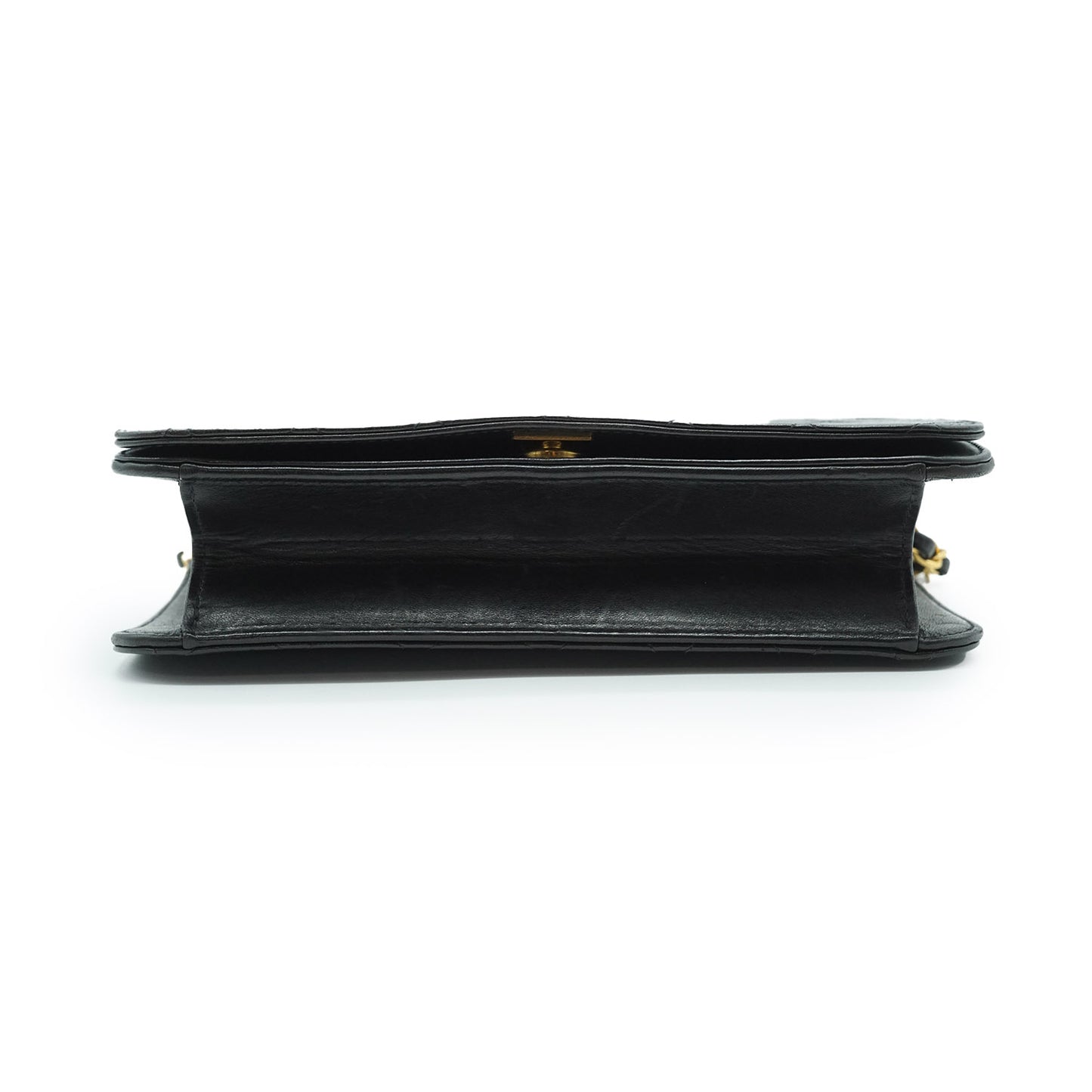 Matelasse Single Flap Push Lock Chain Shoulder Bag