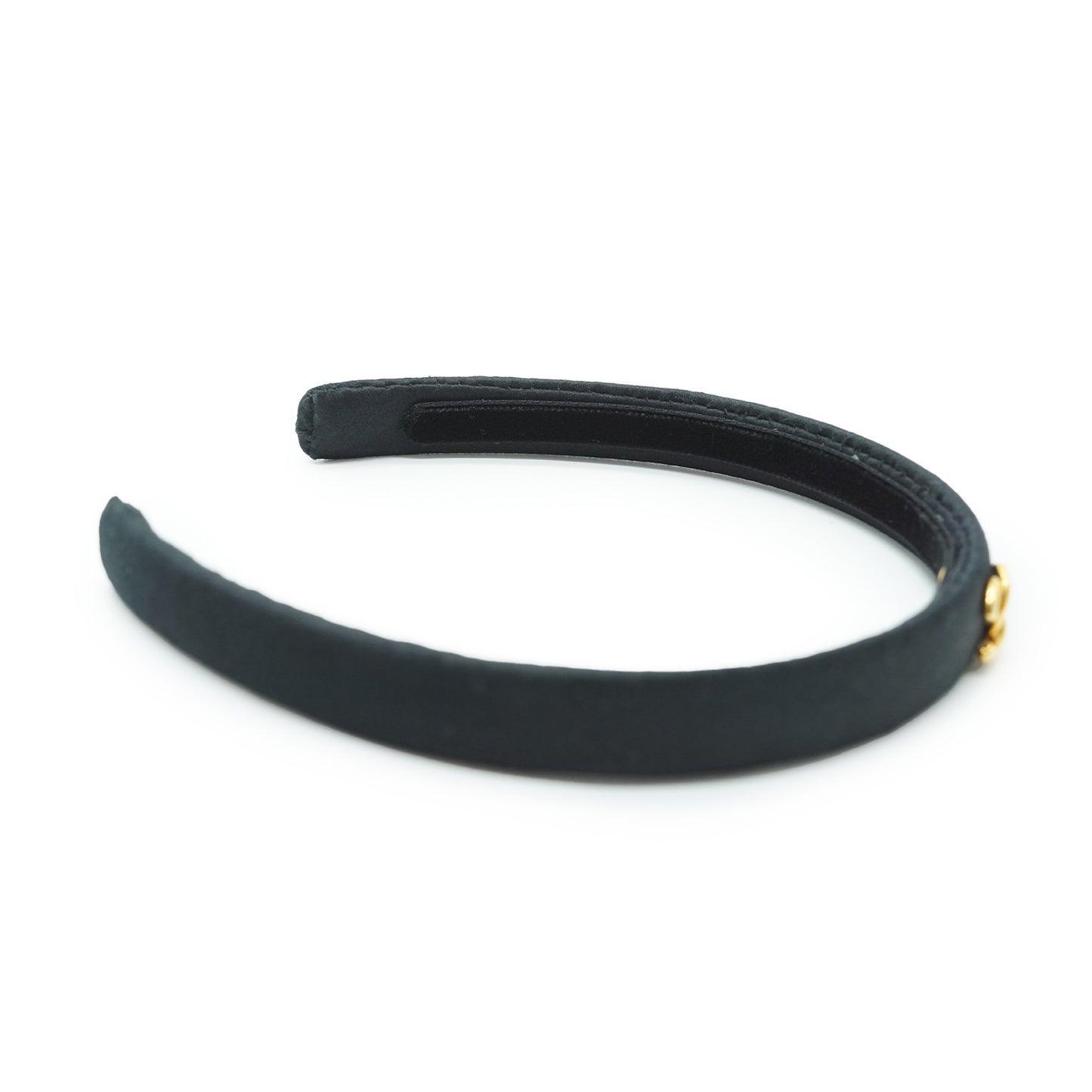 Black Velvet Gold CC Mark Headband