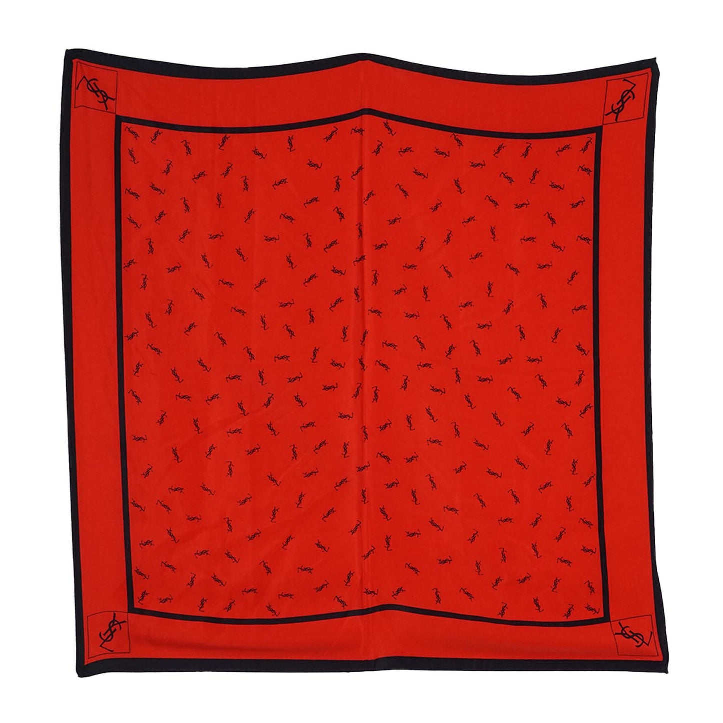 YSL Logo Silk Scarf