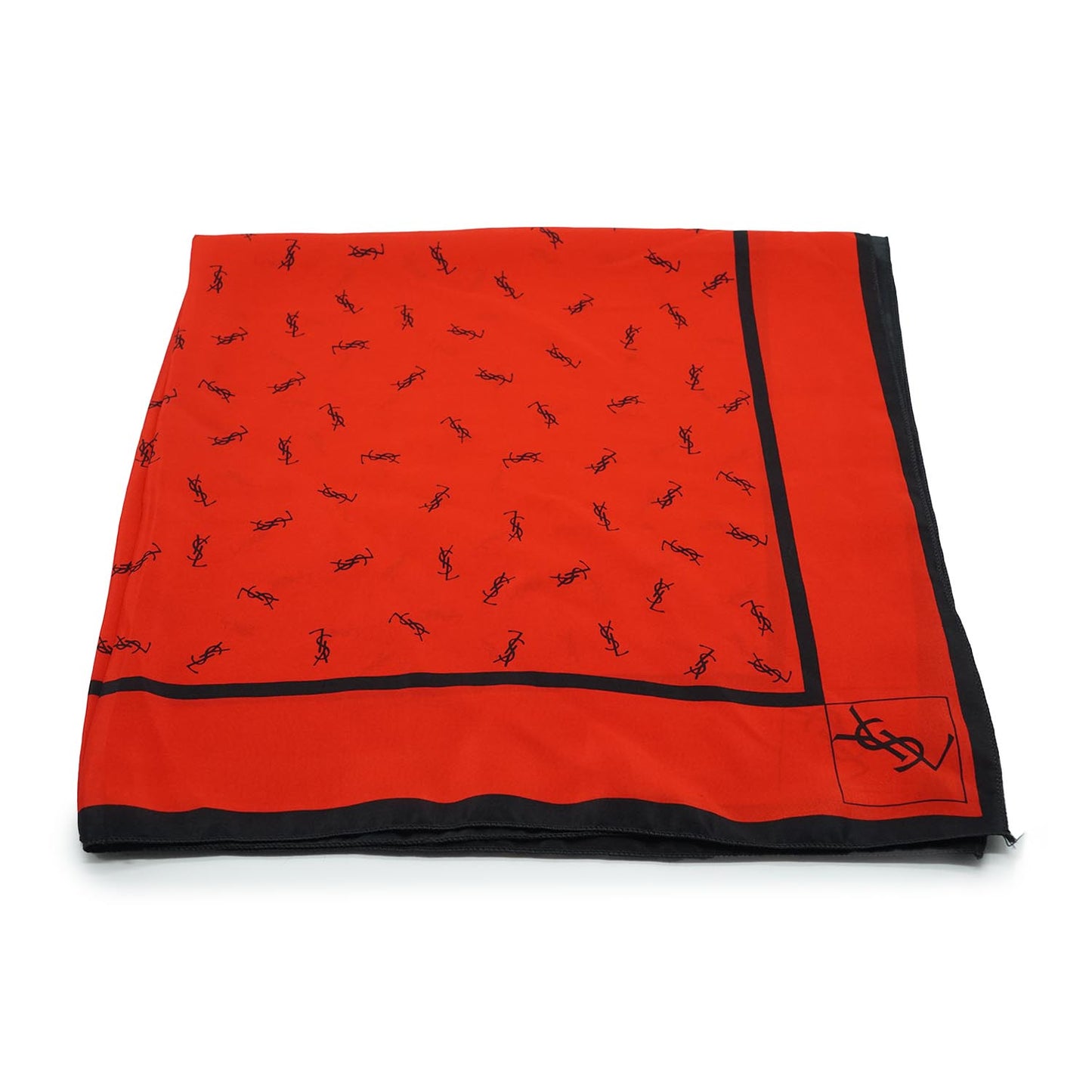 YSL Logo Silk Scarf