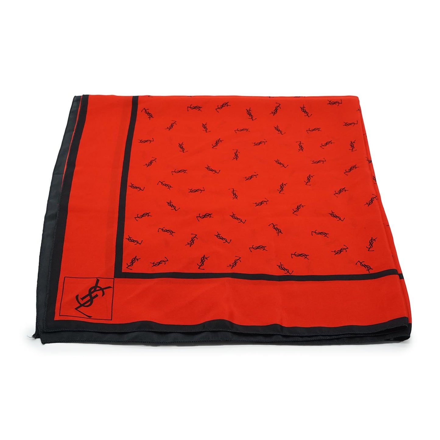 YSL Logo Silk Scarf