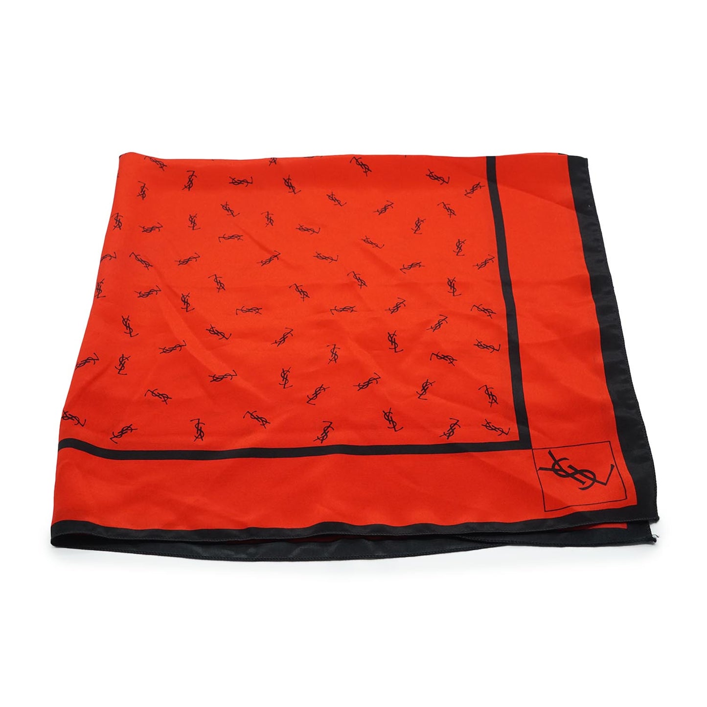 YSL Logo Silk Scarf