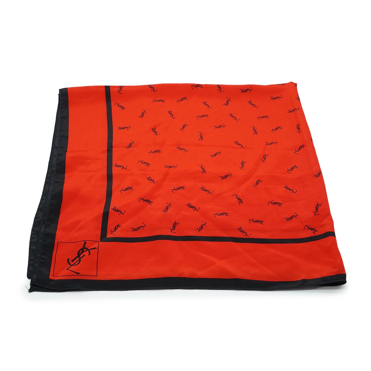 YSL Logo Silk Scarf