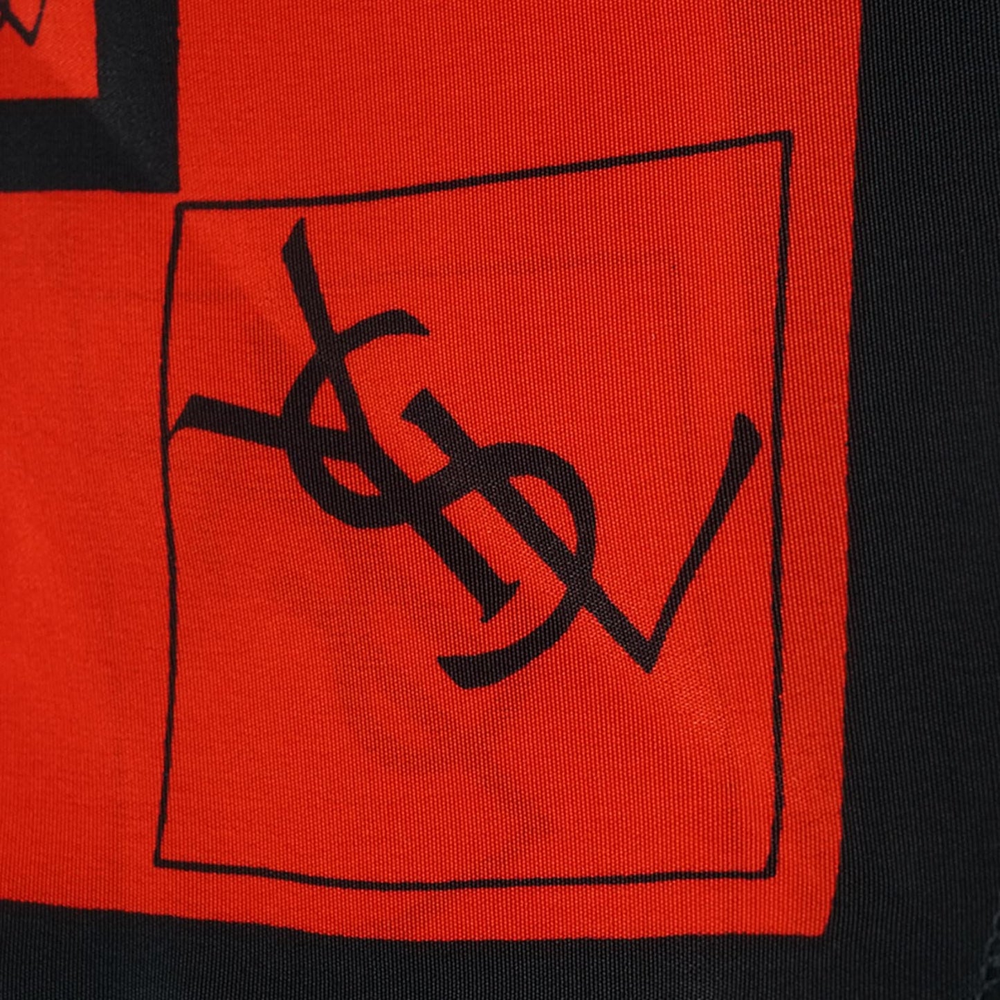 YSL Logo Silk Scarf