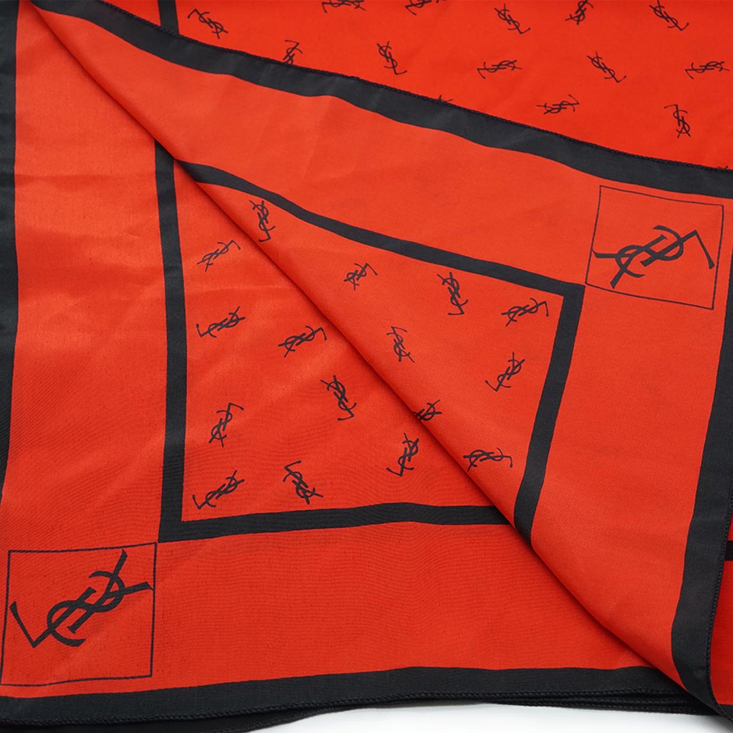 YSL Logo Silk Scarf