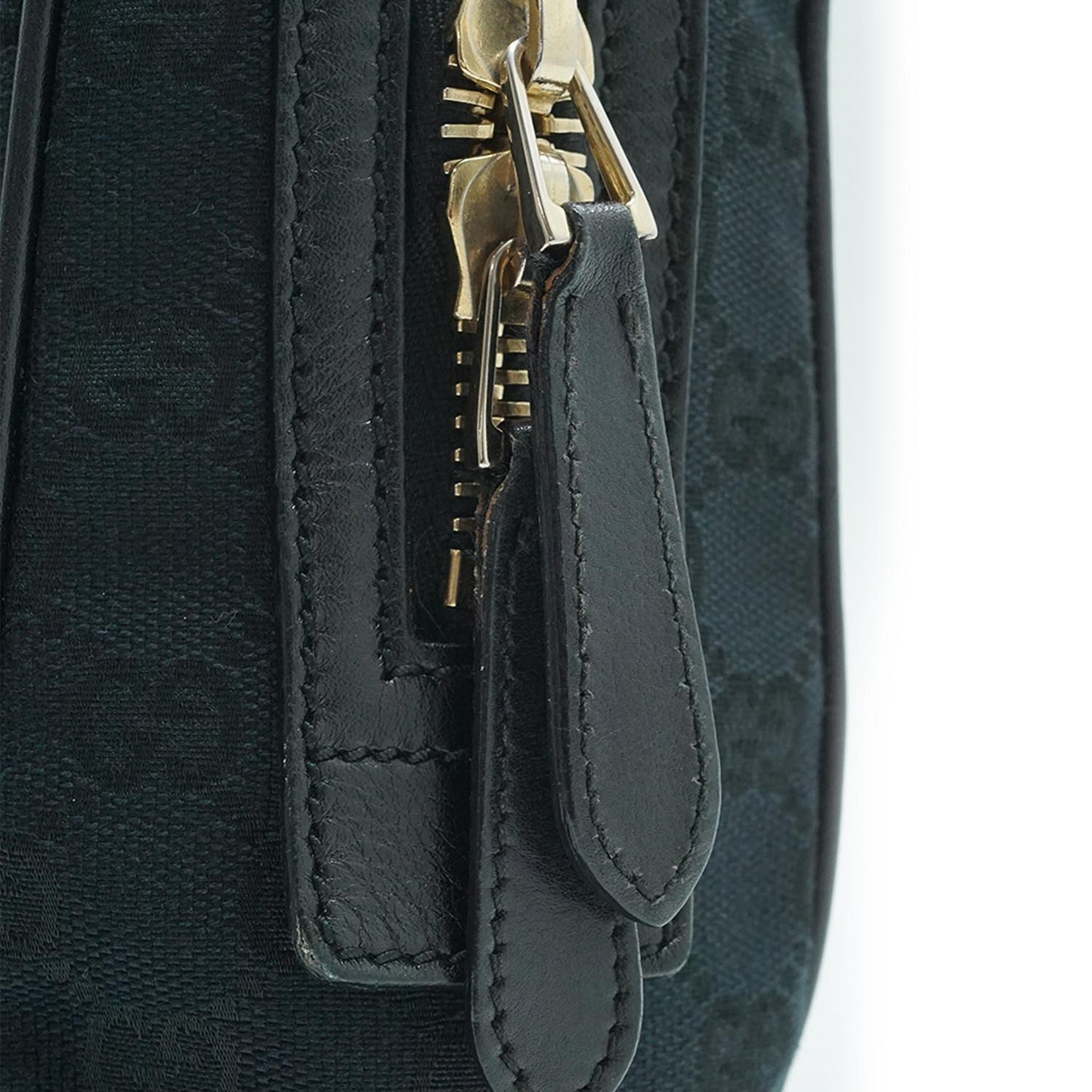 Canvas Leather Black Handbag