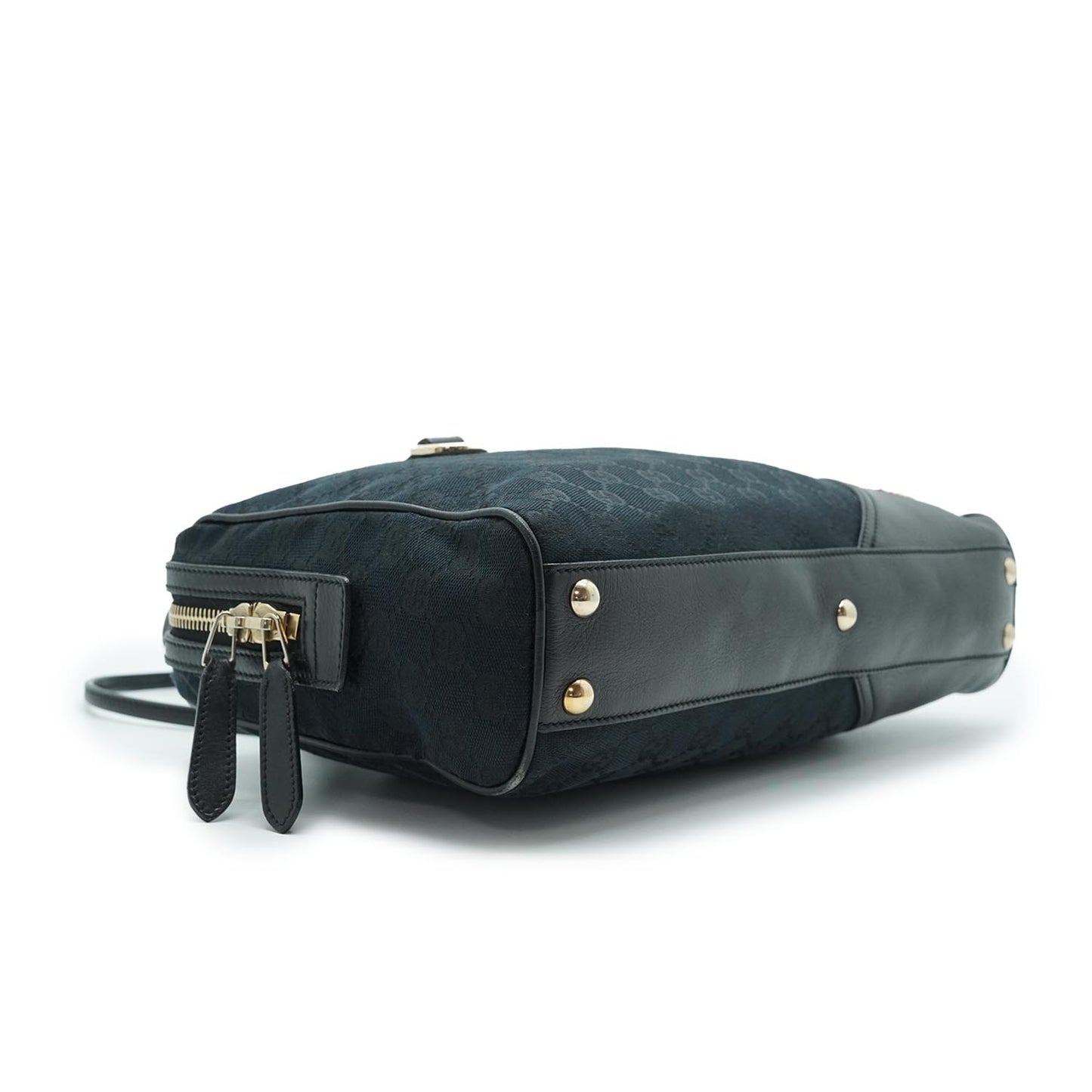 Canvas Leather Black Handbag
