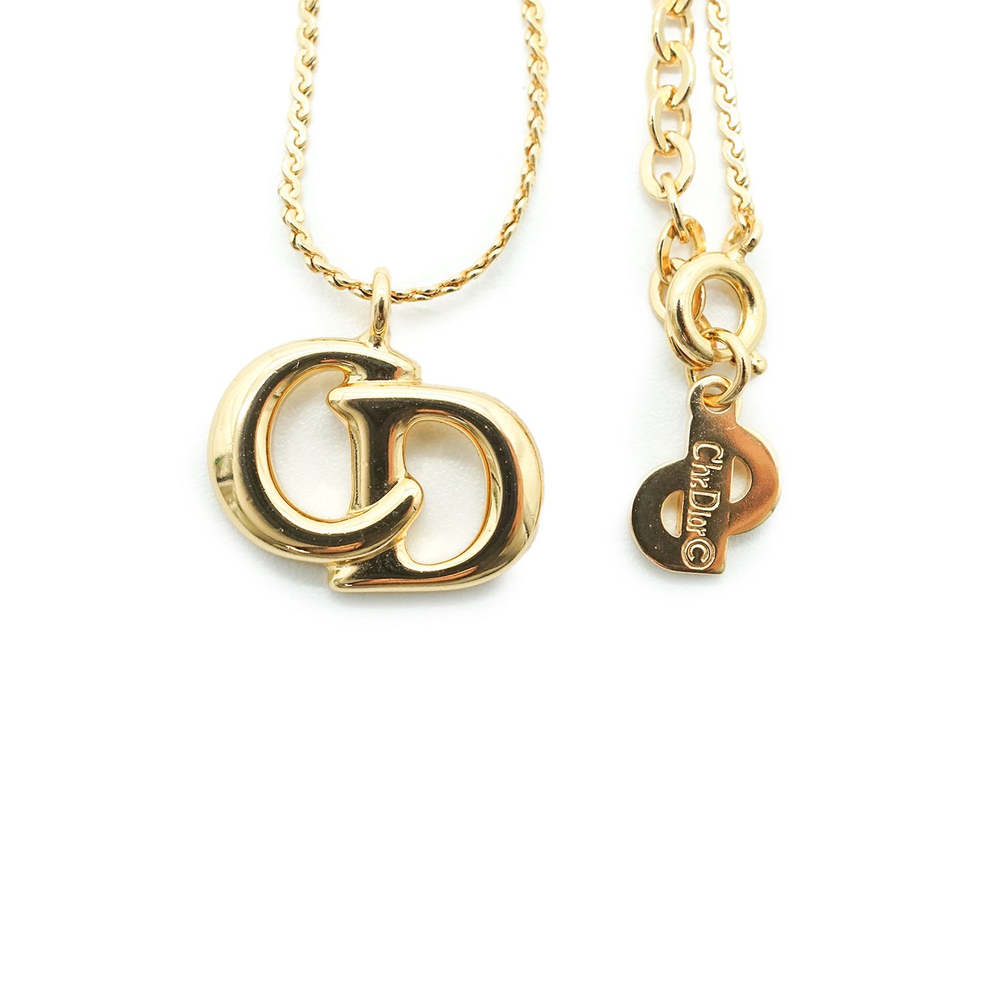 CD Logo Gold Necklace