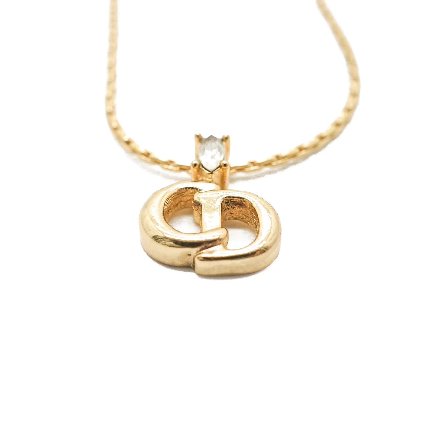 CD Logo Rhinestone Necklace
