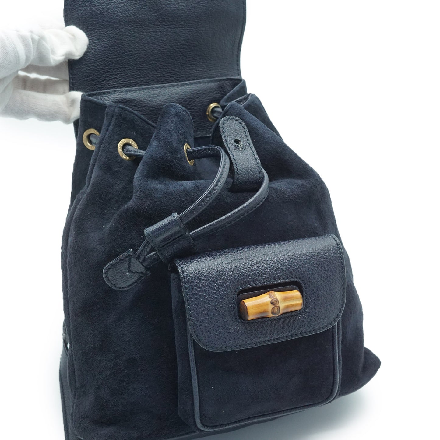 Mini Bamboo Suede Backpack