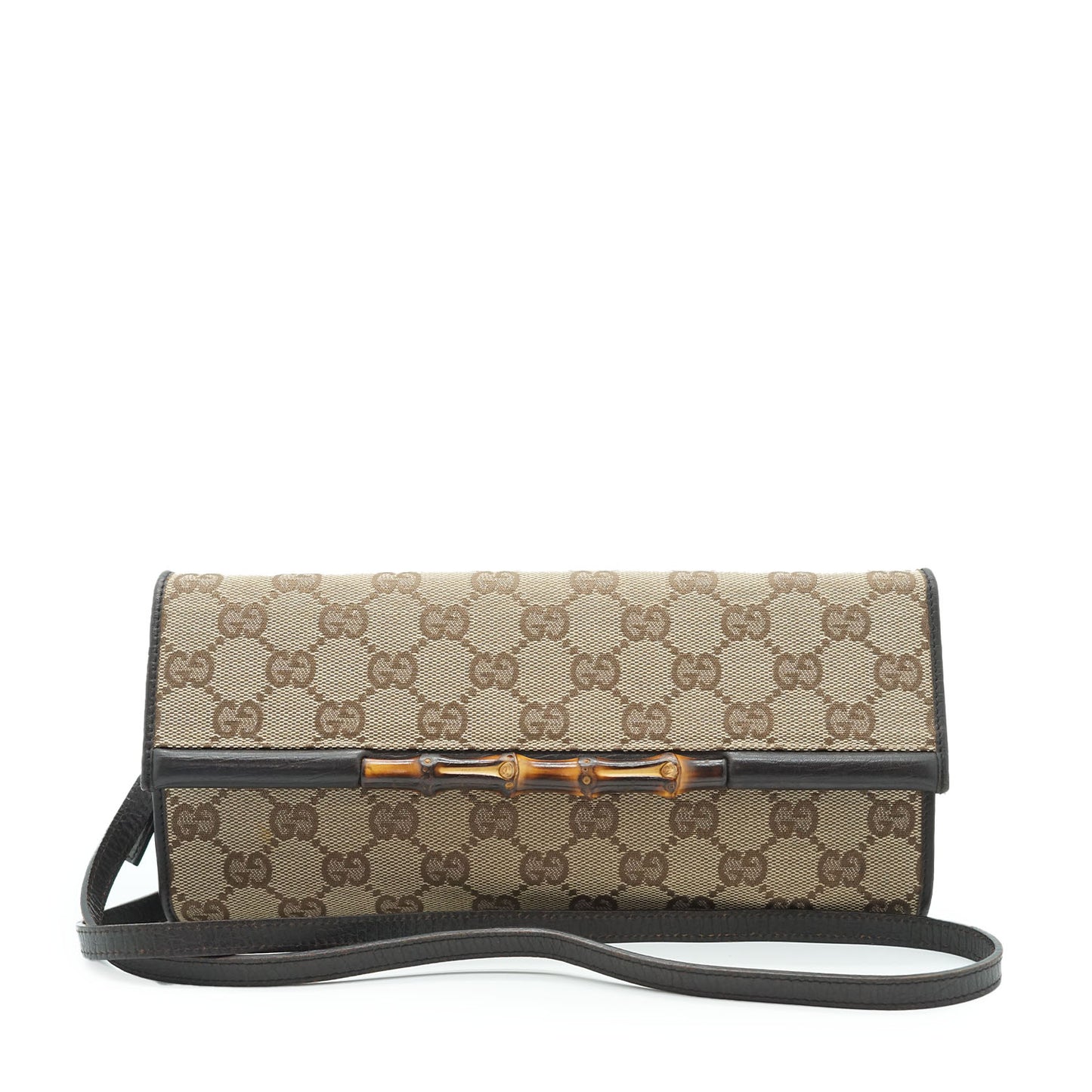 GG Canvas Vintage Bamboo Pochette Shoulder Bag