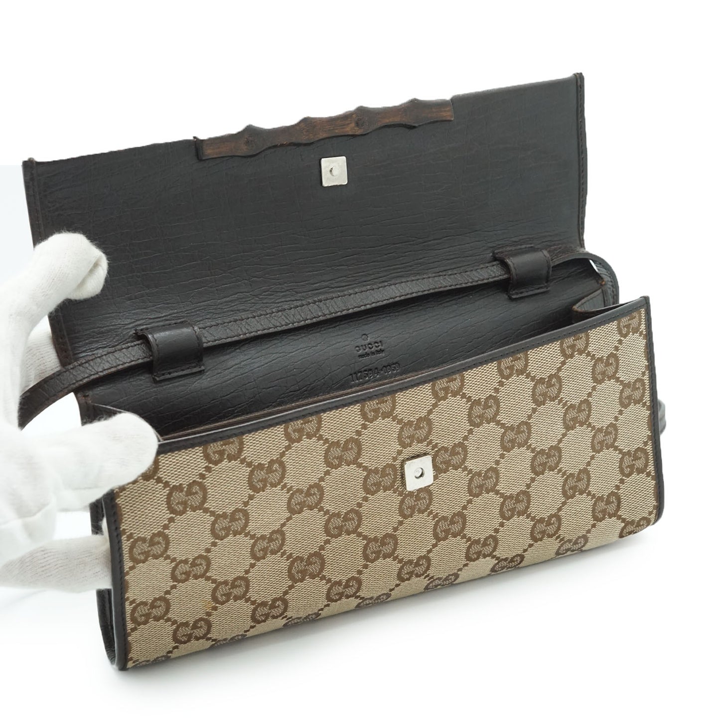 GG Canvas Vintage Bamboo Pochette Shoulder Bag