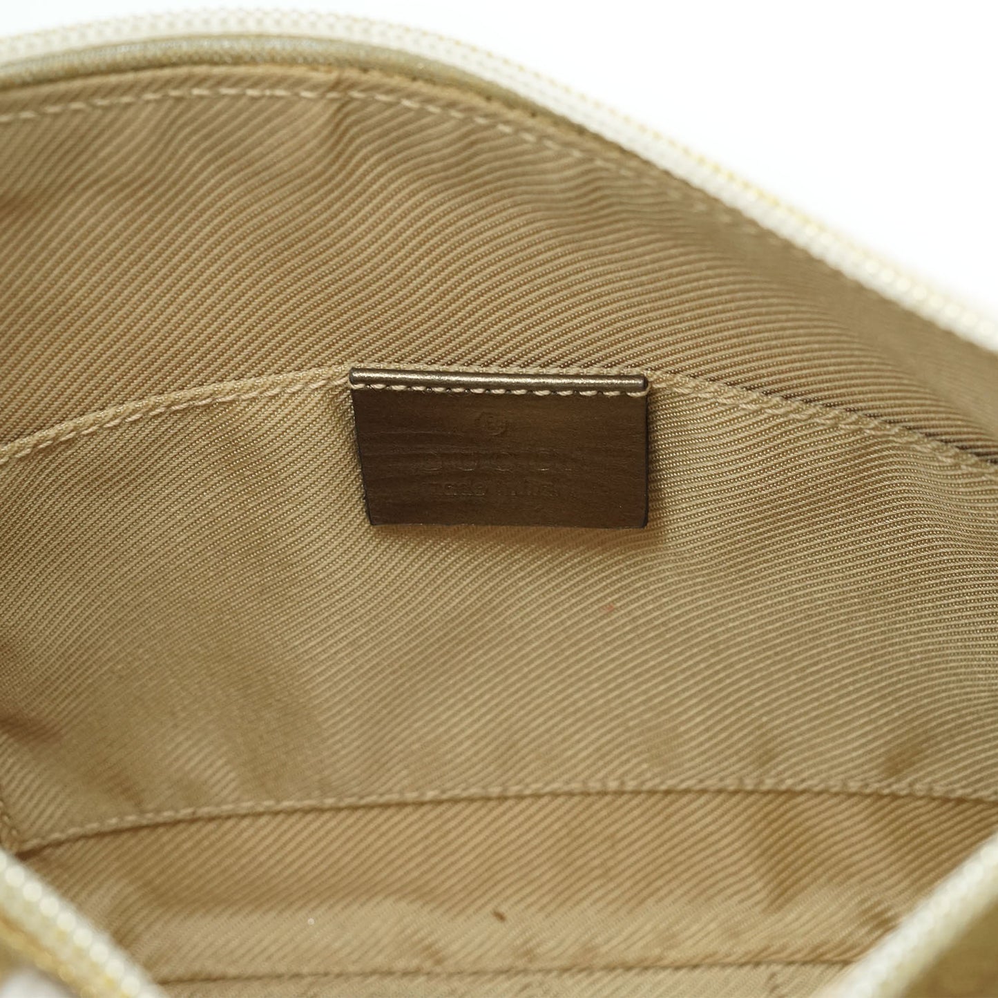 GG Canvas Metallic Gold Half Moon Shoulder Bag