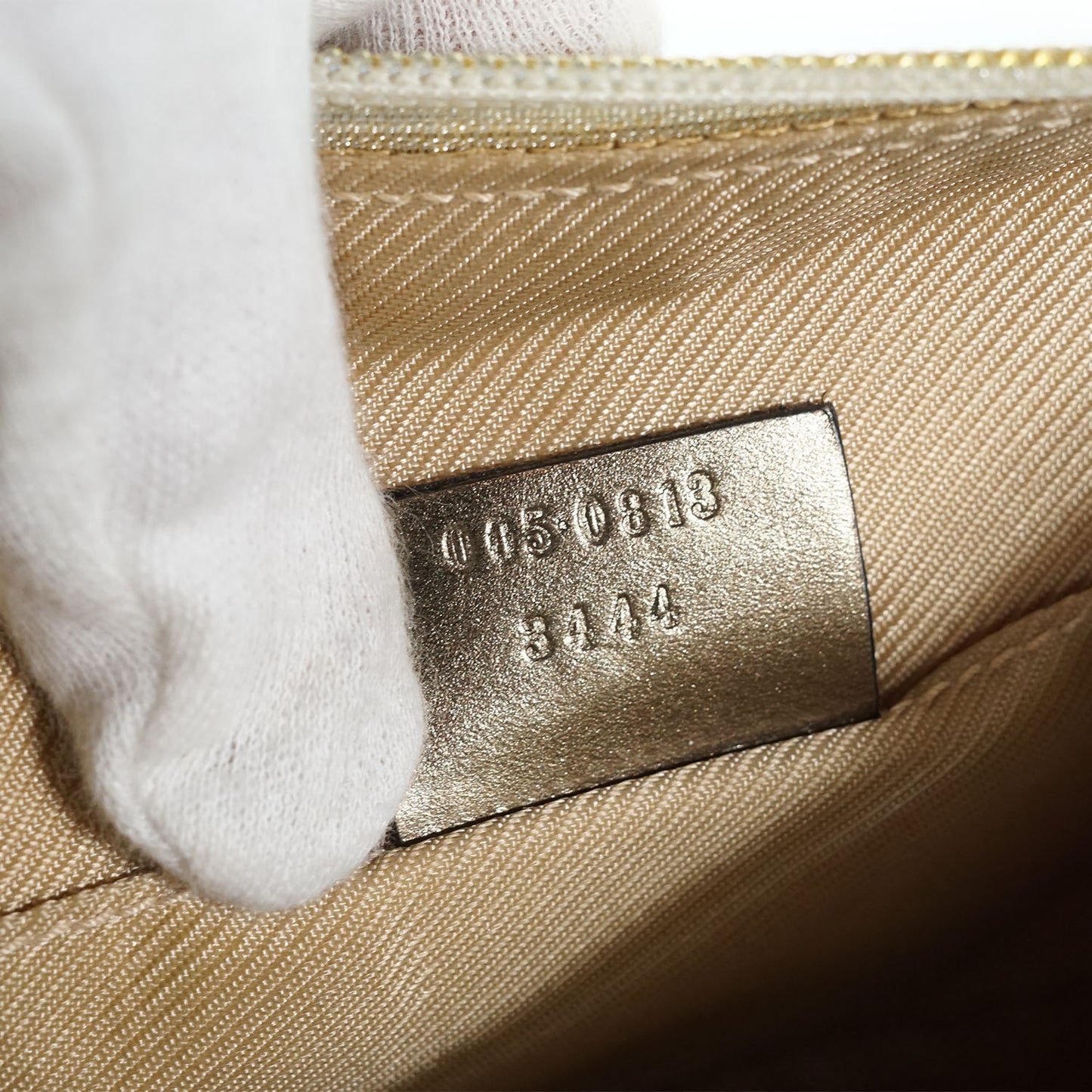 GG Canvas Metallic Gold Half Moon Shoulder Bag