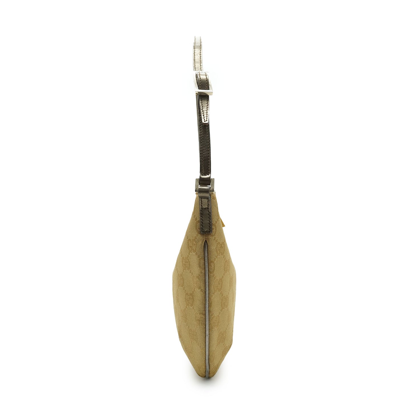 GG Canvas Metallic Gold Half Moon Shoulder Bag