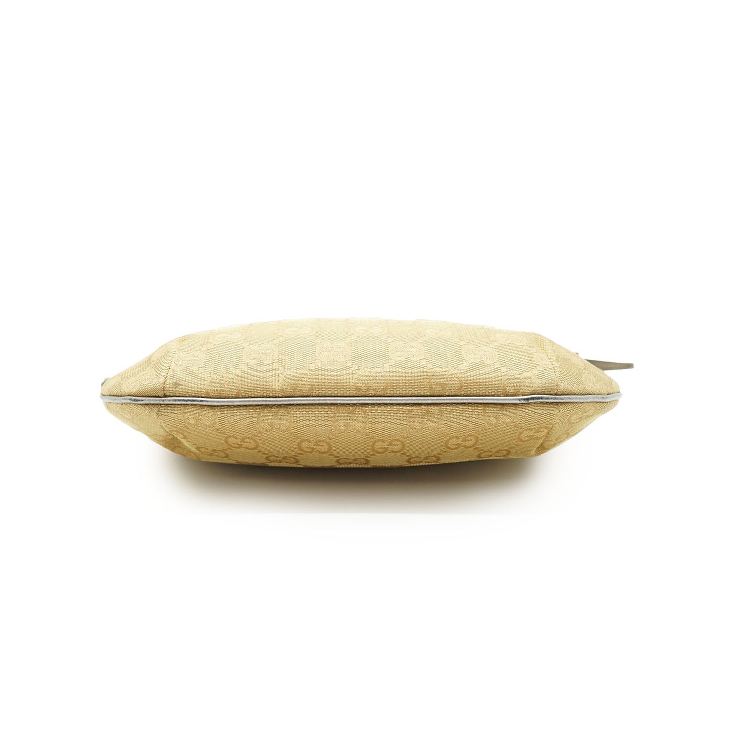 GG Canvas Metallic Gold Half Moon Shoulder Bag