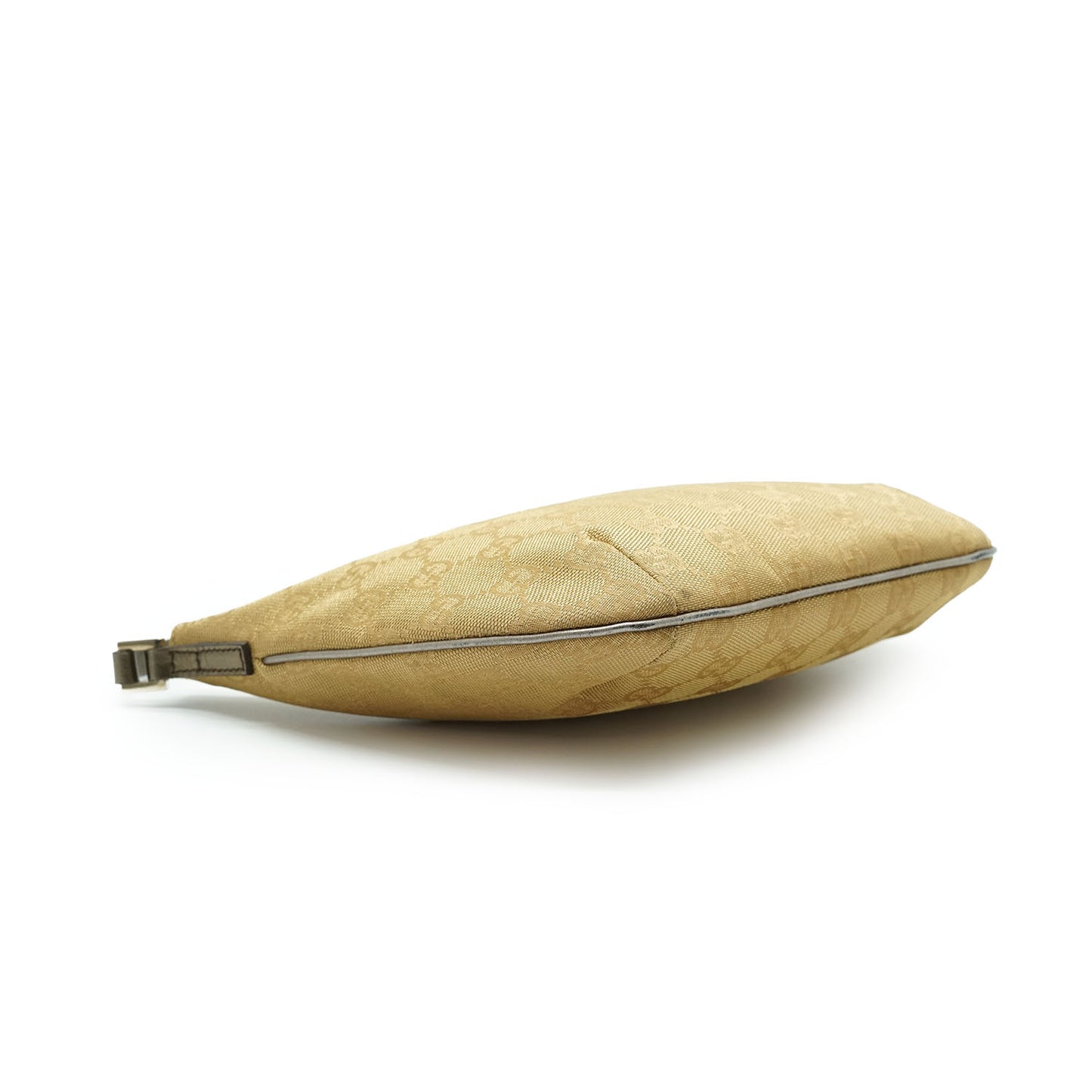 GG Canvas Metallic Gold Half Moon Shoulder Bag