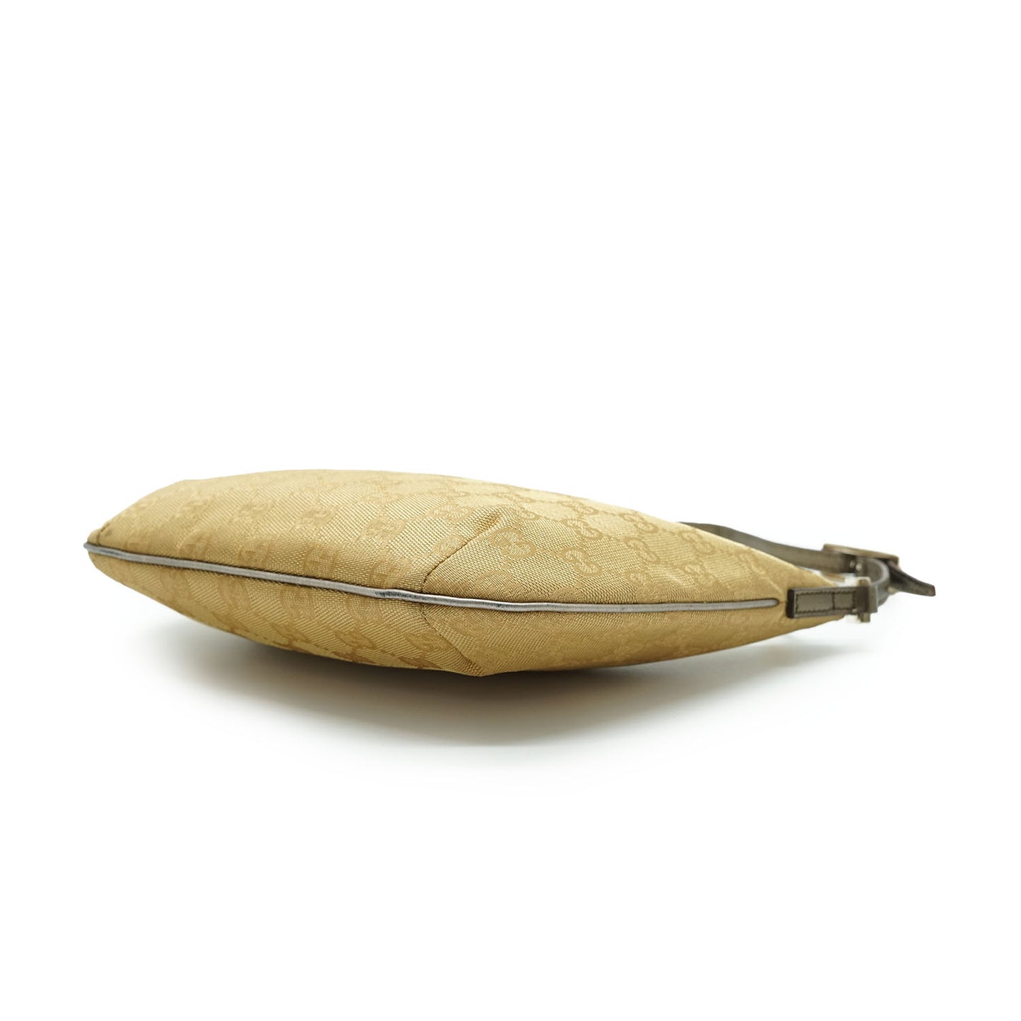 GG Canvas Metallic Gold Half Moon Shoulder Bag