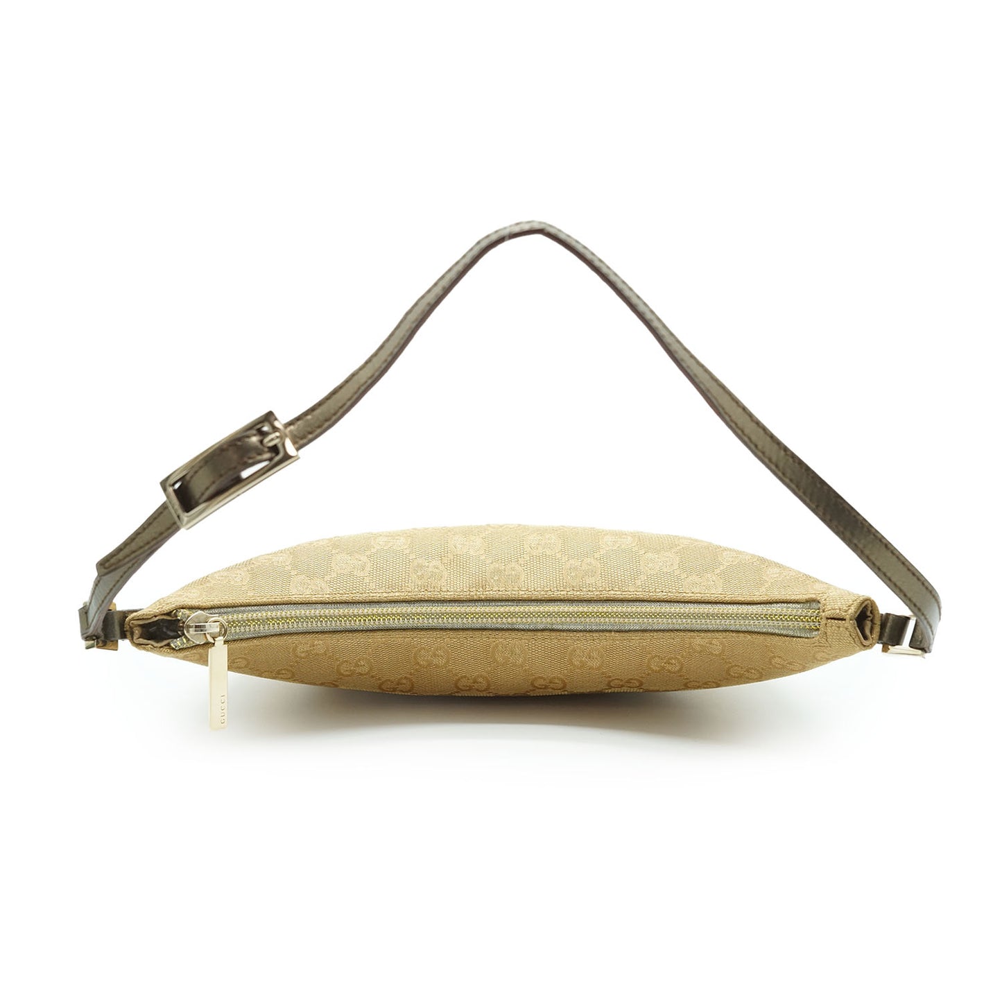 GG Canvas Metallic Gold Half Moon Shoulder Bag