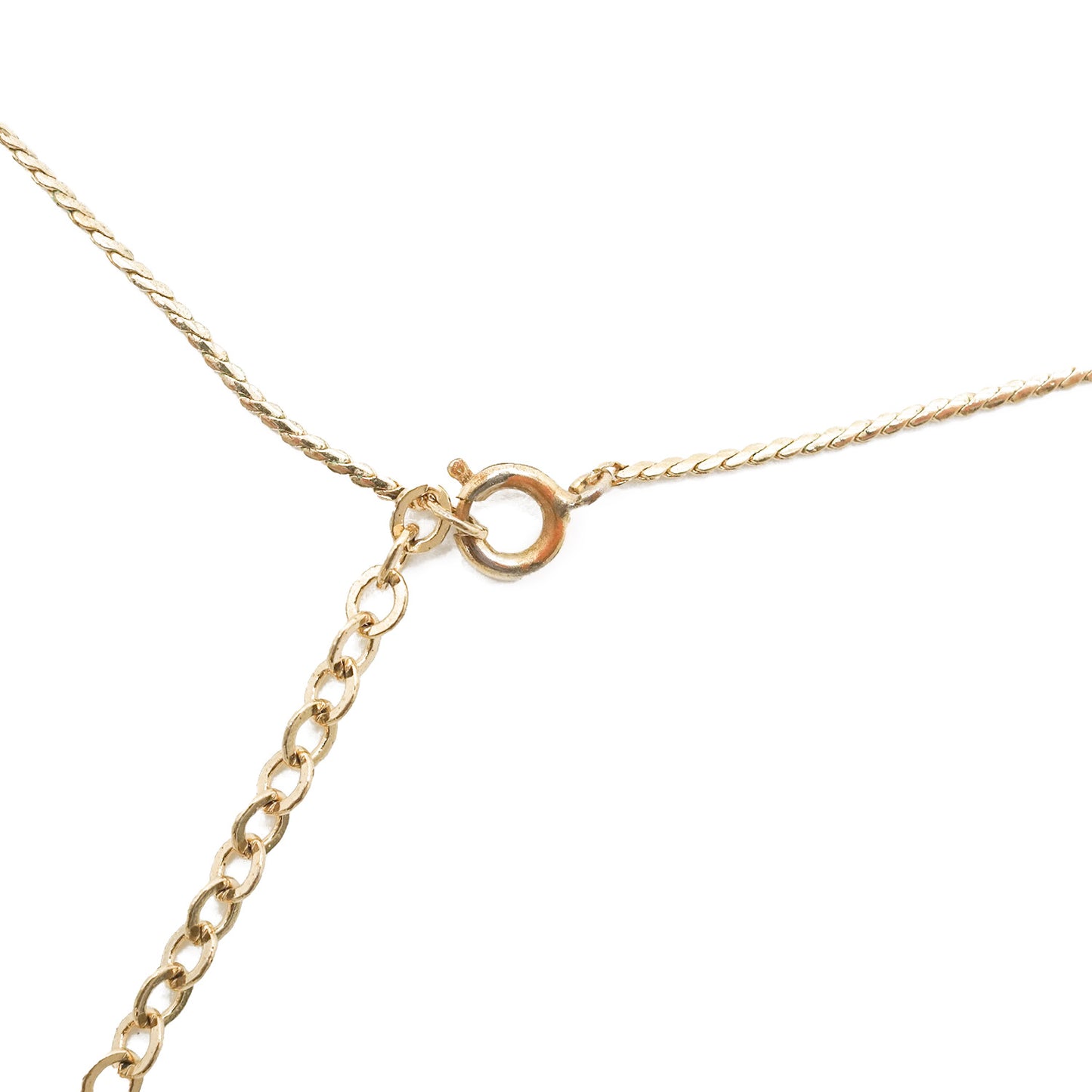 Rhinestone Heart Gold Necklace