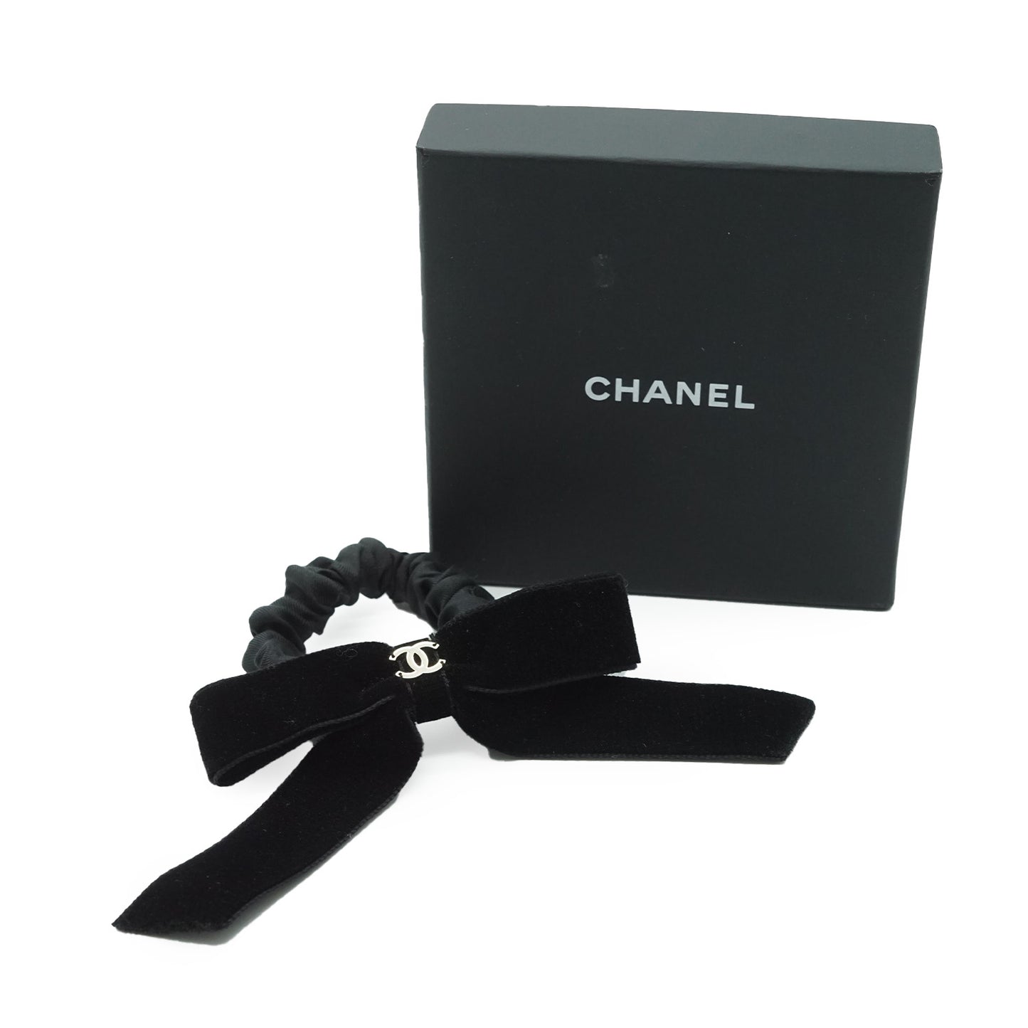 Black Silk Velvet Hair Tie