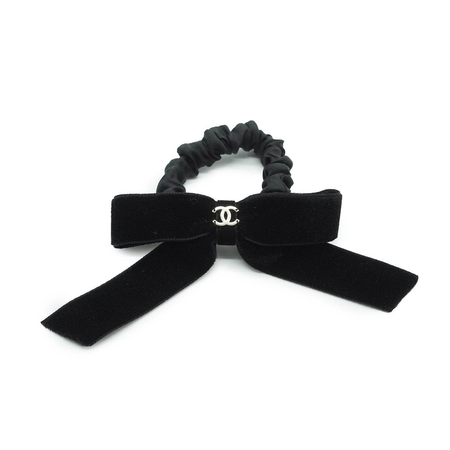 Black Silk Velvet Hair Tie