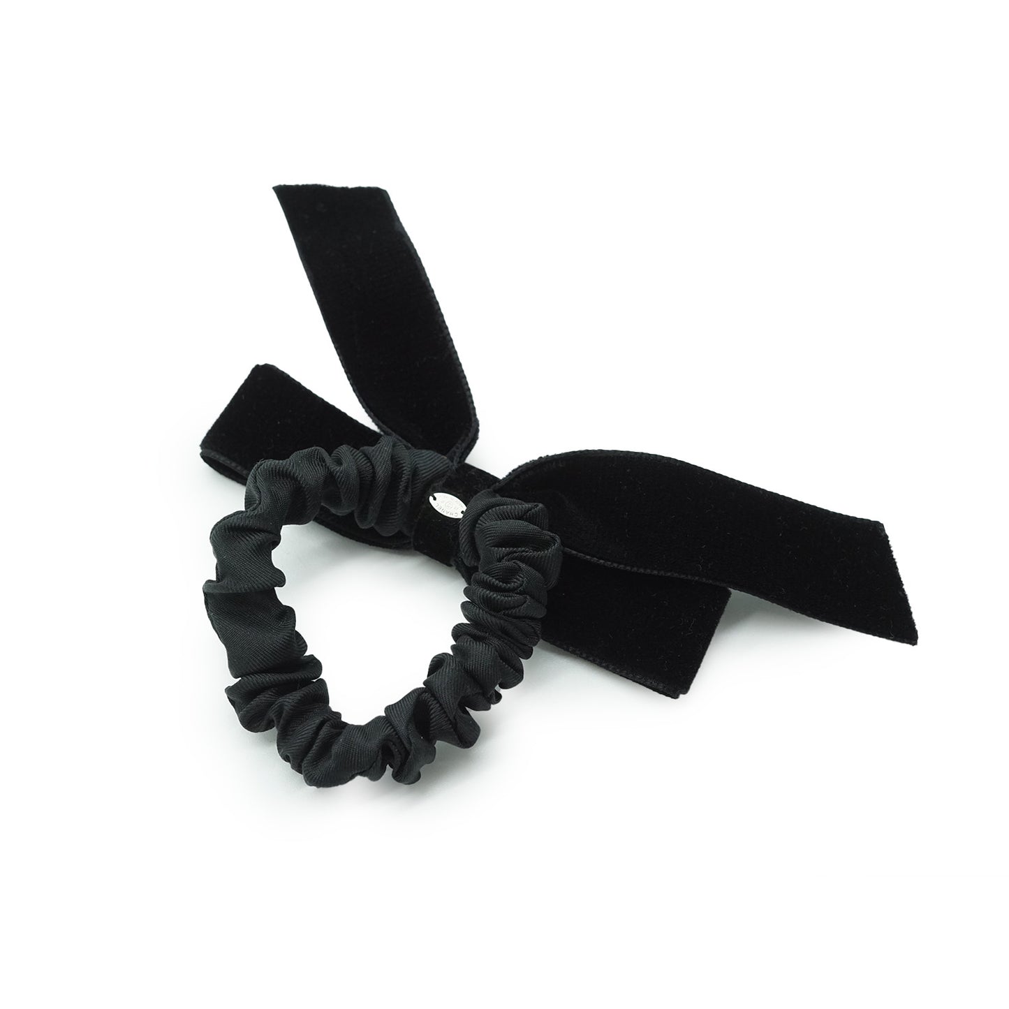 Black Silk Velvet Hair Tie