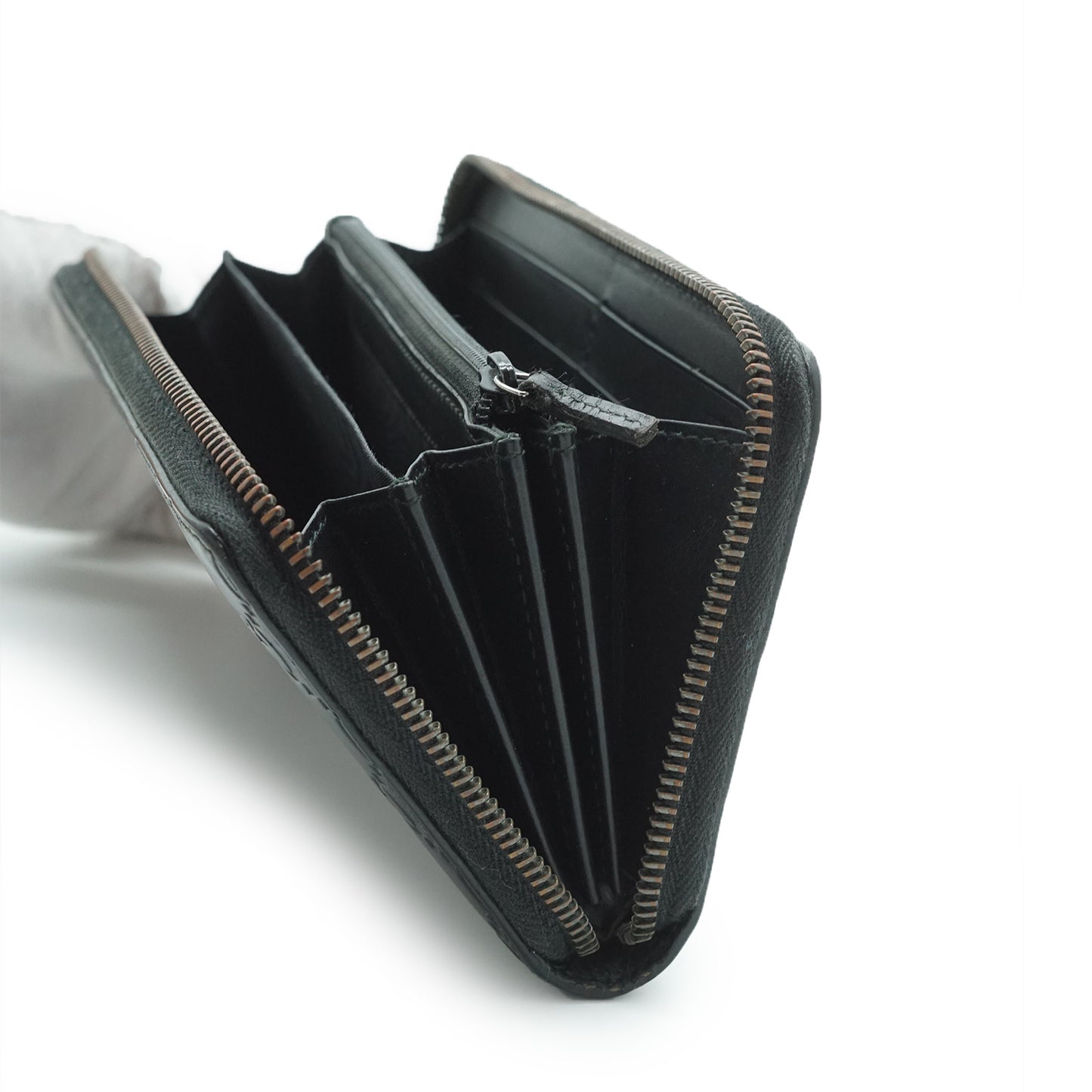 Guccissima Leather Zip Round Long Wallet