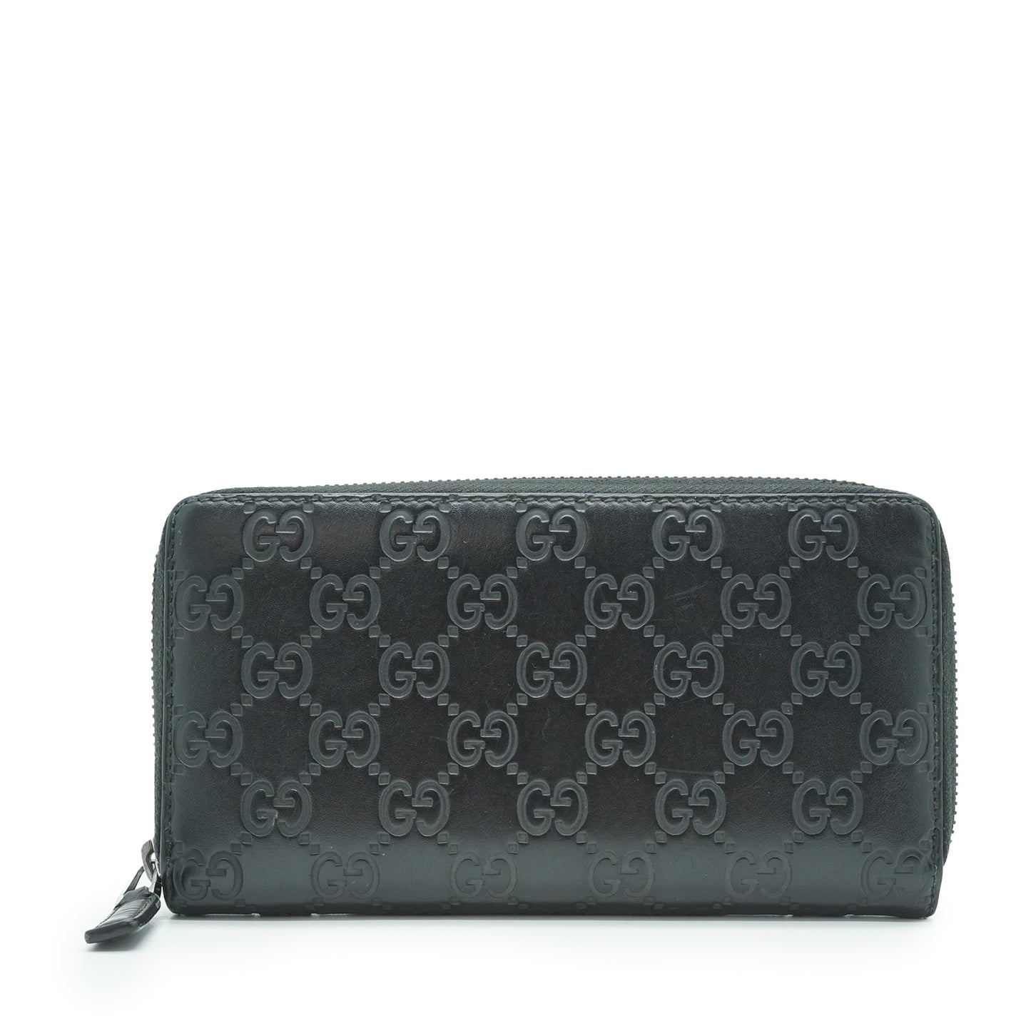 Guccissima Leather Zip Round Long Wallet