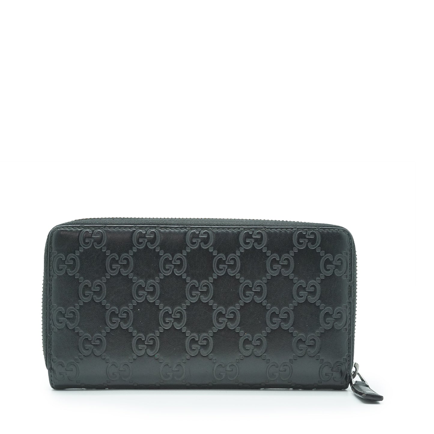 Guccissima Leather Zip Round Long Wallet