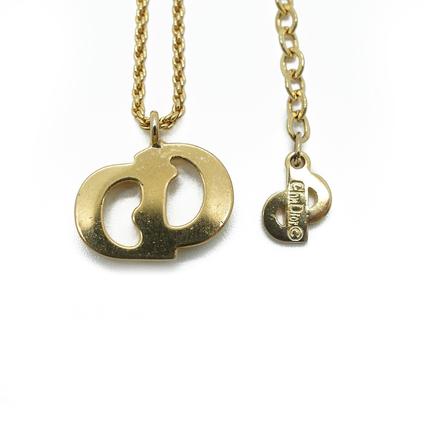 CD Logo Gold Necklace
