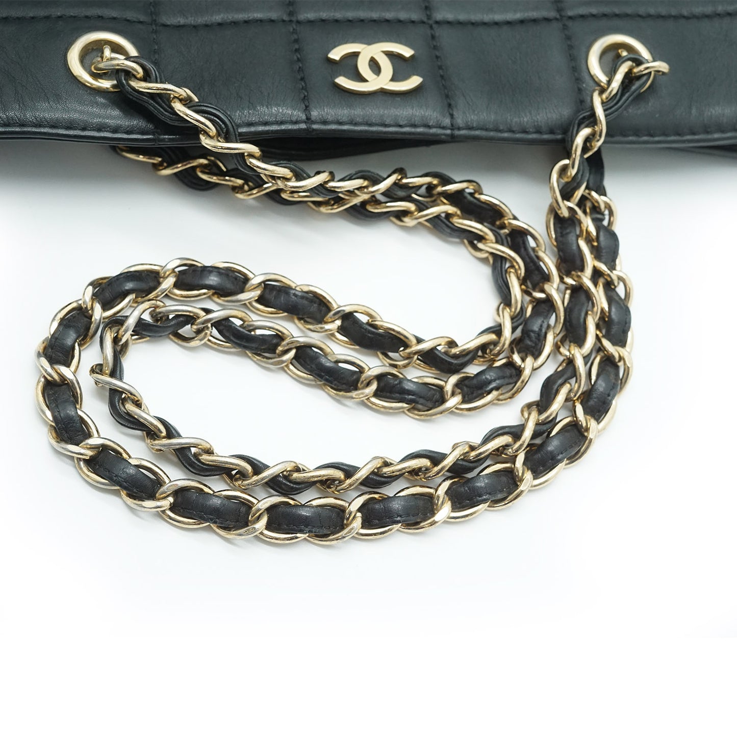 Chocolate Bar Double Chain Shoulder Bag