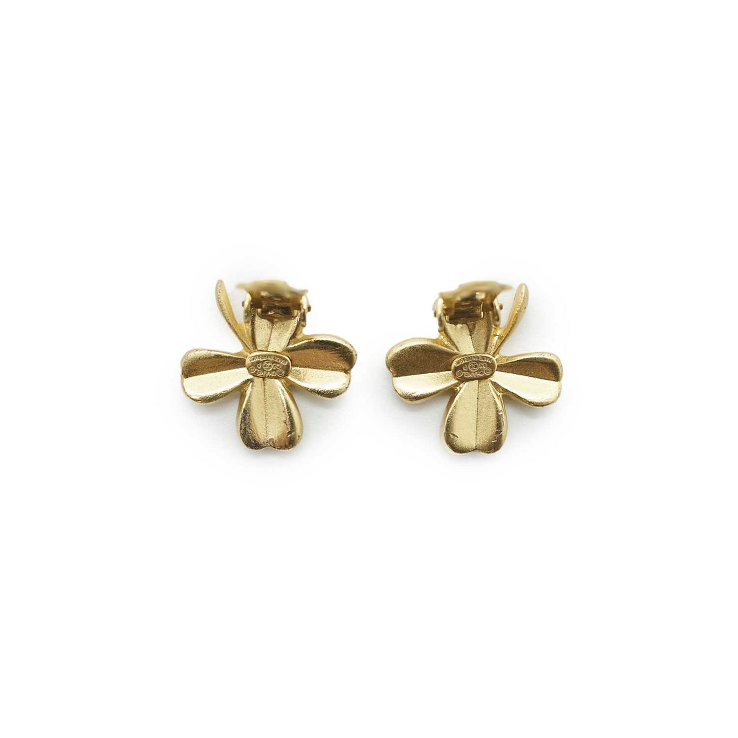 Four Leaf Clover Clip Earrings GP