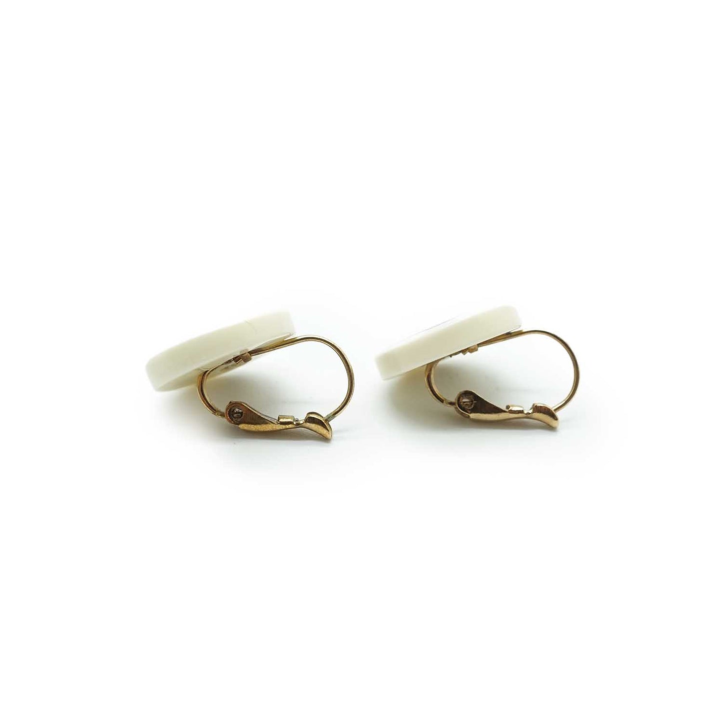 Black & White Camelia Earrings GP